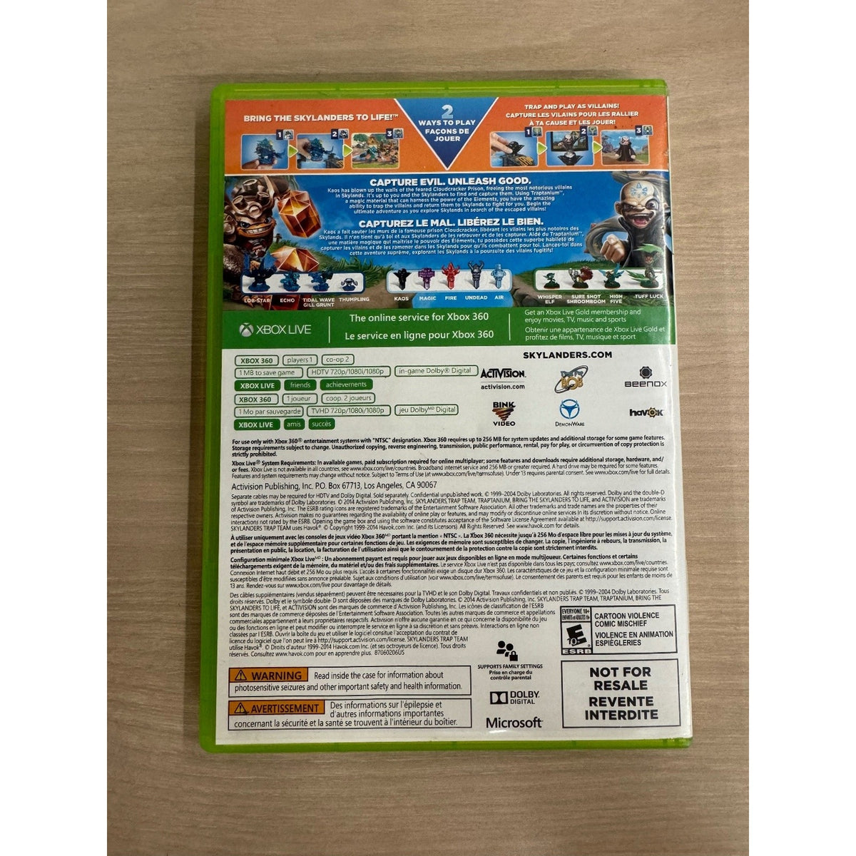 Skylanders Trap Team Xbox 360 Video Game Action Adventure NTSC