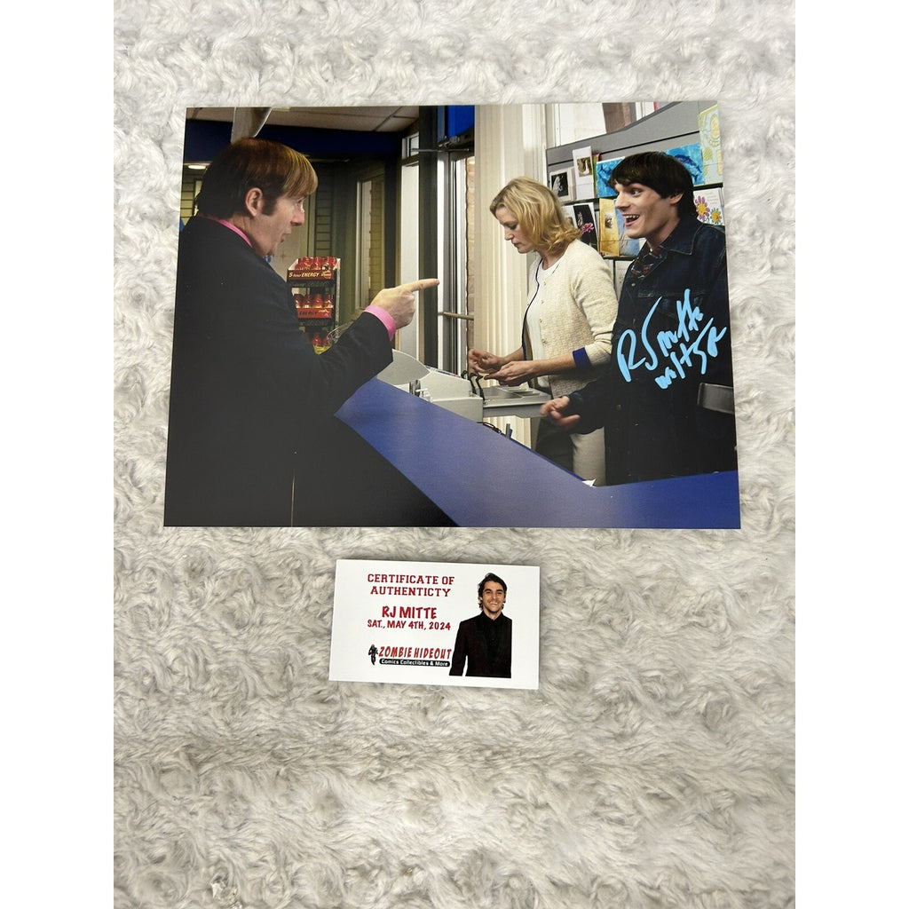 RJ Mitte Signed 8x10 Photo Autographed Breaking Bad Walter Jr + COA