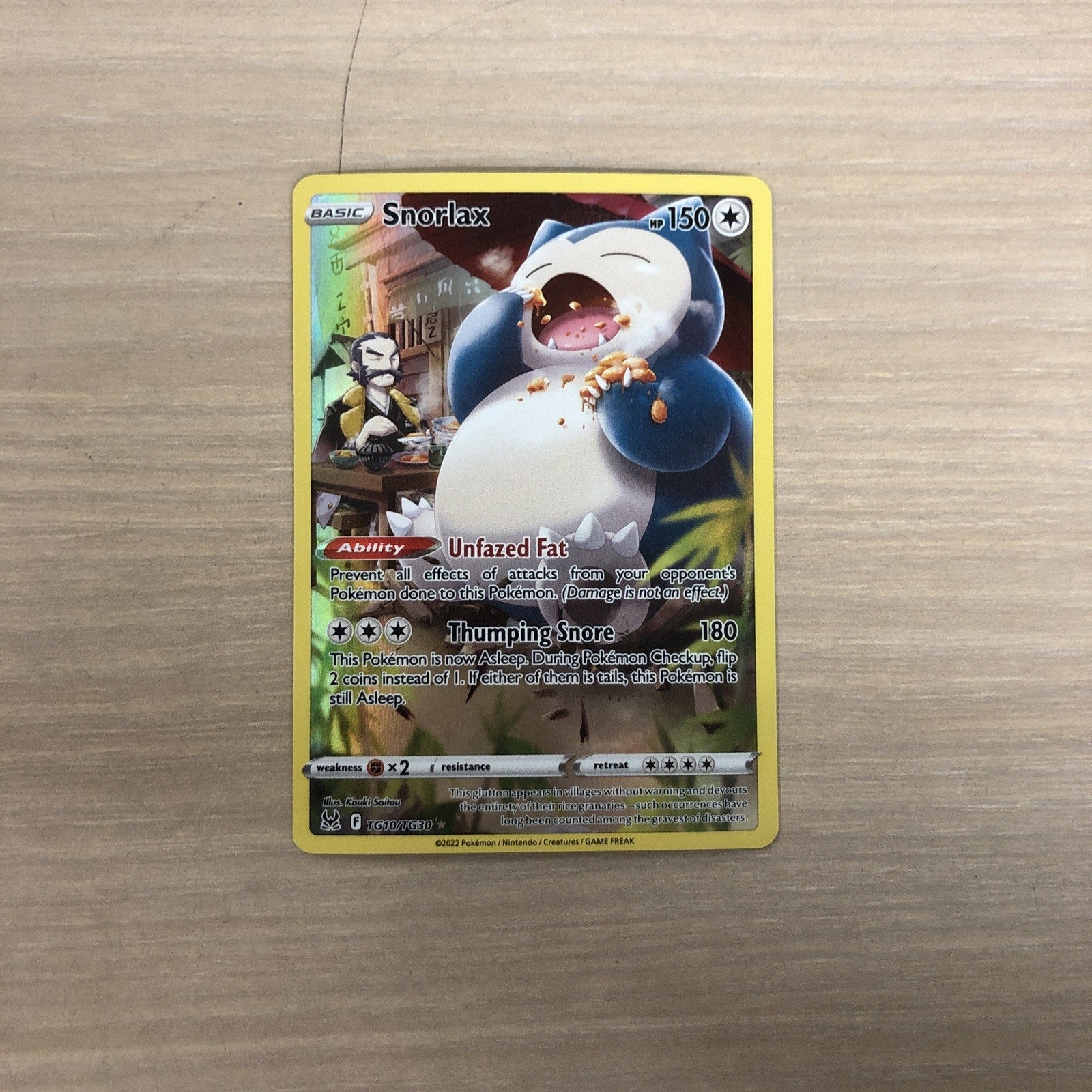 Snorlax TG10/TG30 Swsh11: Lost Origin Trainer Gallery Holo