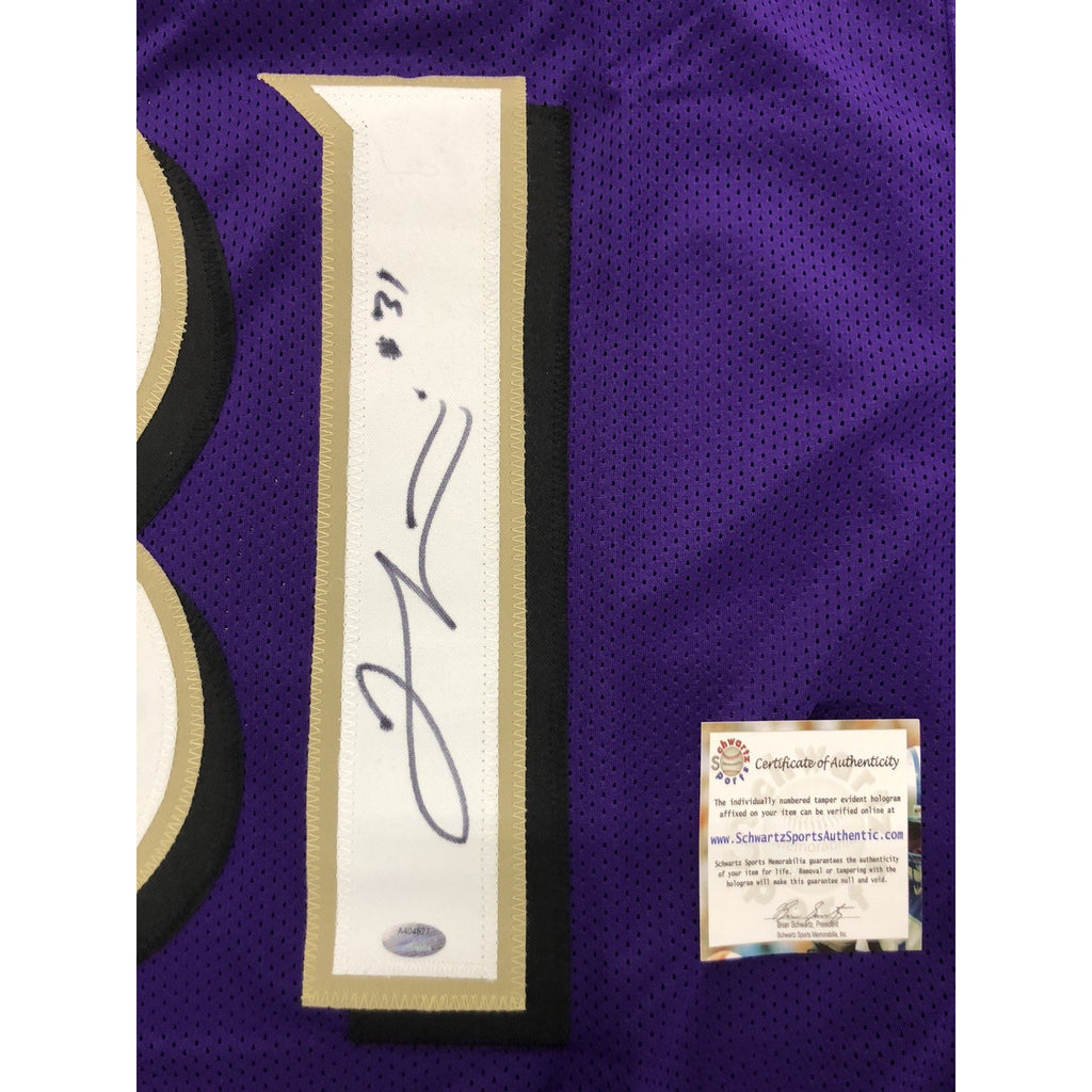 Jamal Lewis Signed Jersey Autograph Schwartz Sports COA Vikings
