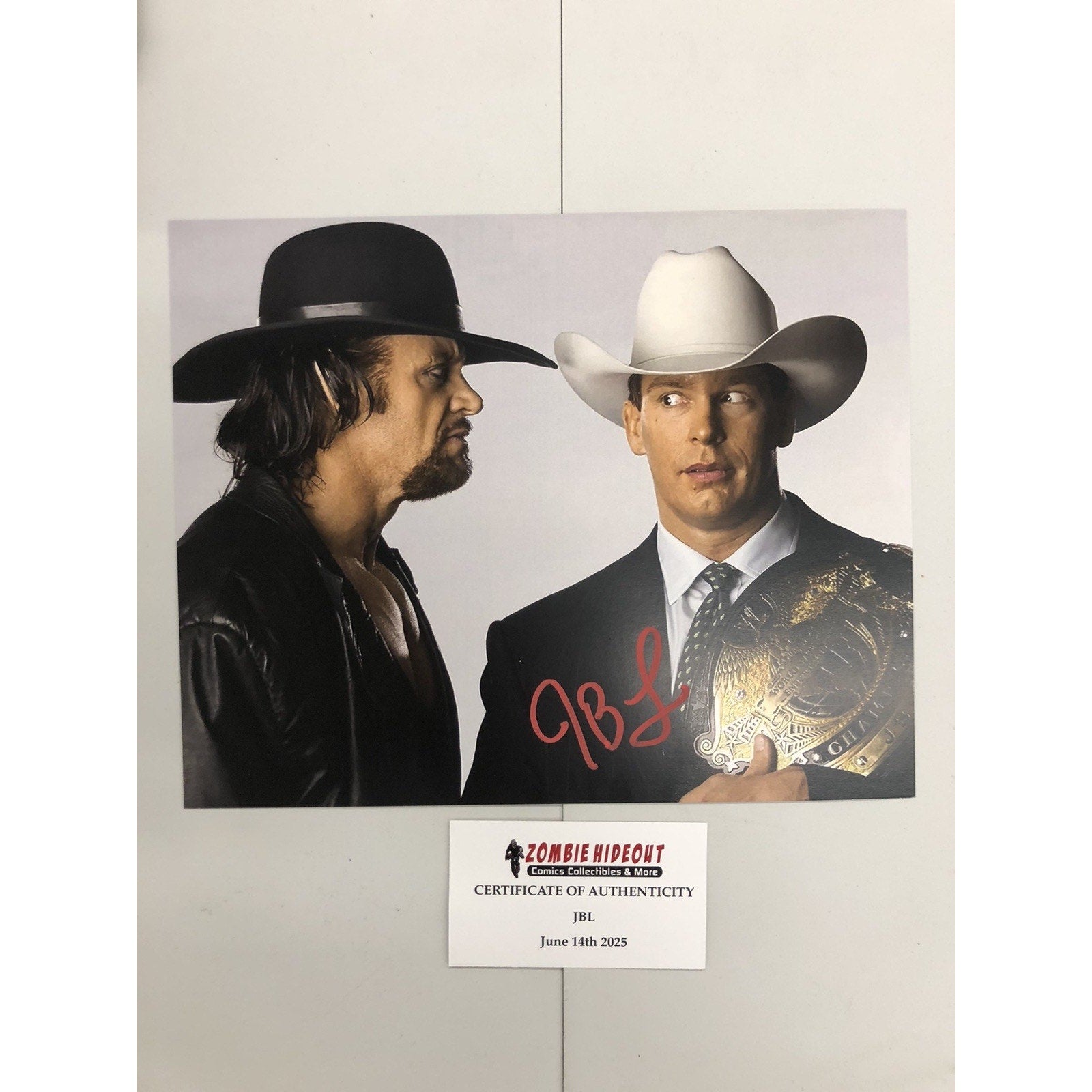WWE John Bradshaw Layfield APA Signed JBL 8x10 Photo Autograph W/ Store COA