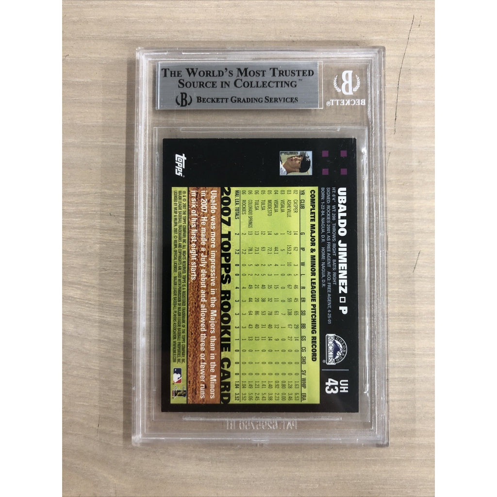 2007 Topps Update Ubaldo Jimenez BGS 9