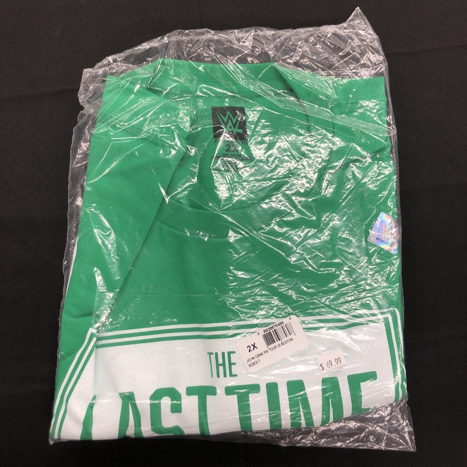 WWE John Cena Farewell Tour 2025 Boston Green T-Shirt 2XL