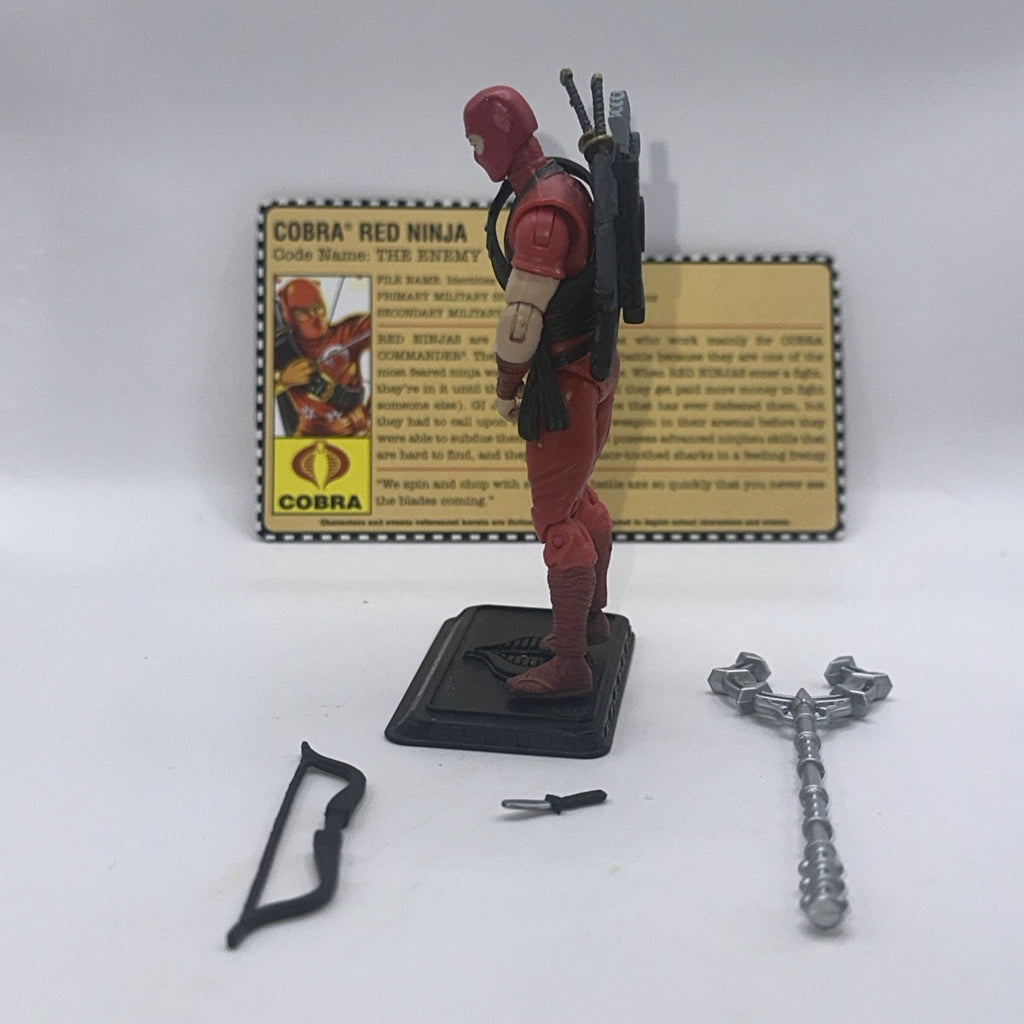 GI Joe 25th Anniversary COBRA RED NINJA v2 The Enemy 3.75" Figure 2007 Complete