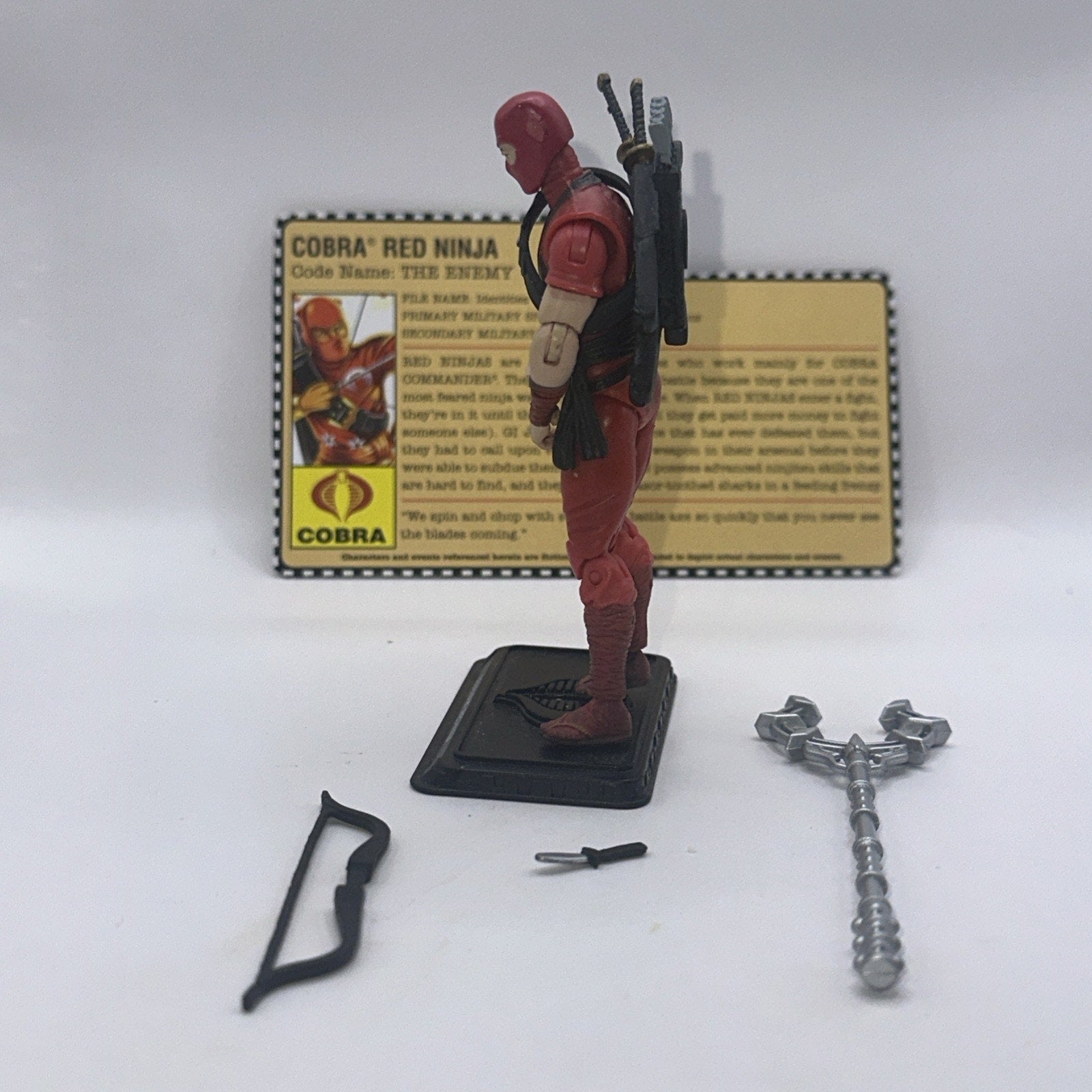 GI Joe 25th Anniversary COBRA RED NINJA v2 The Enemy 3.75" Figure 2007 Complete