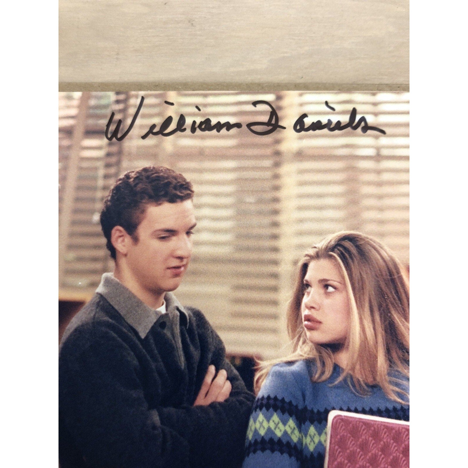 WILLIAM DANIELS SIGNED 8X10 PHOTO BOY MEETS WORLD MR. FEENY AUTOGRAPH JSA CoA