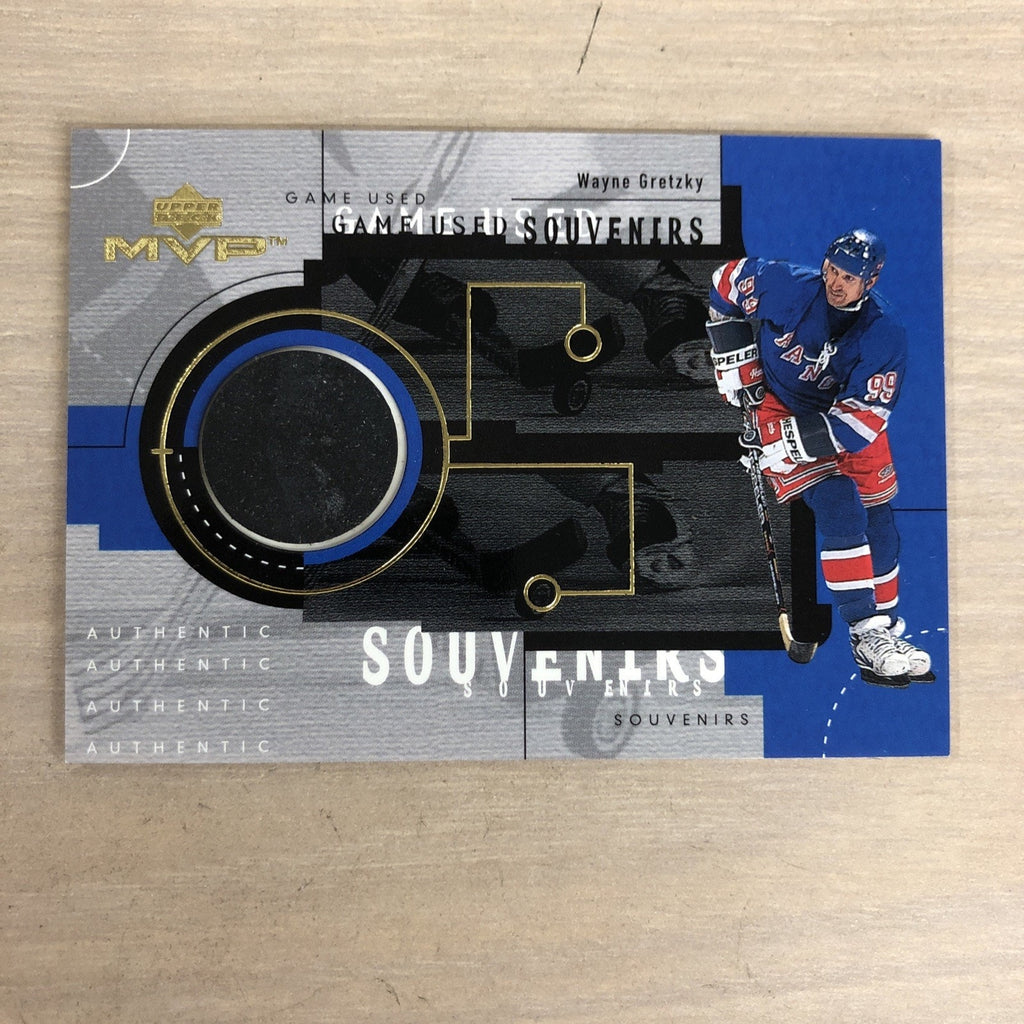 1999 Upset Deck Wayne Gretzky Game Used Souvenirs Game Used Hockey Puck GU6