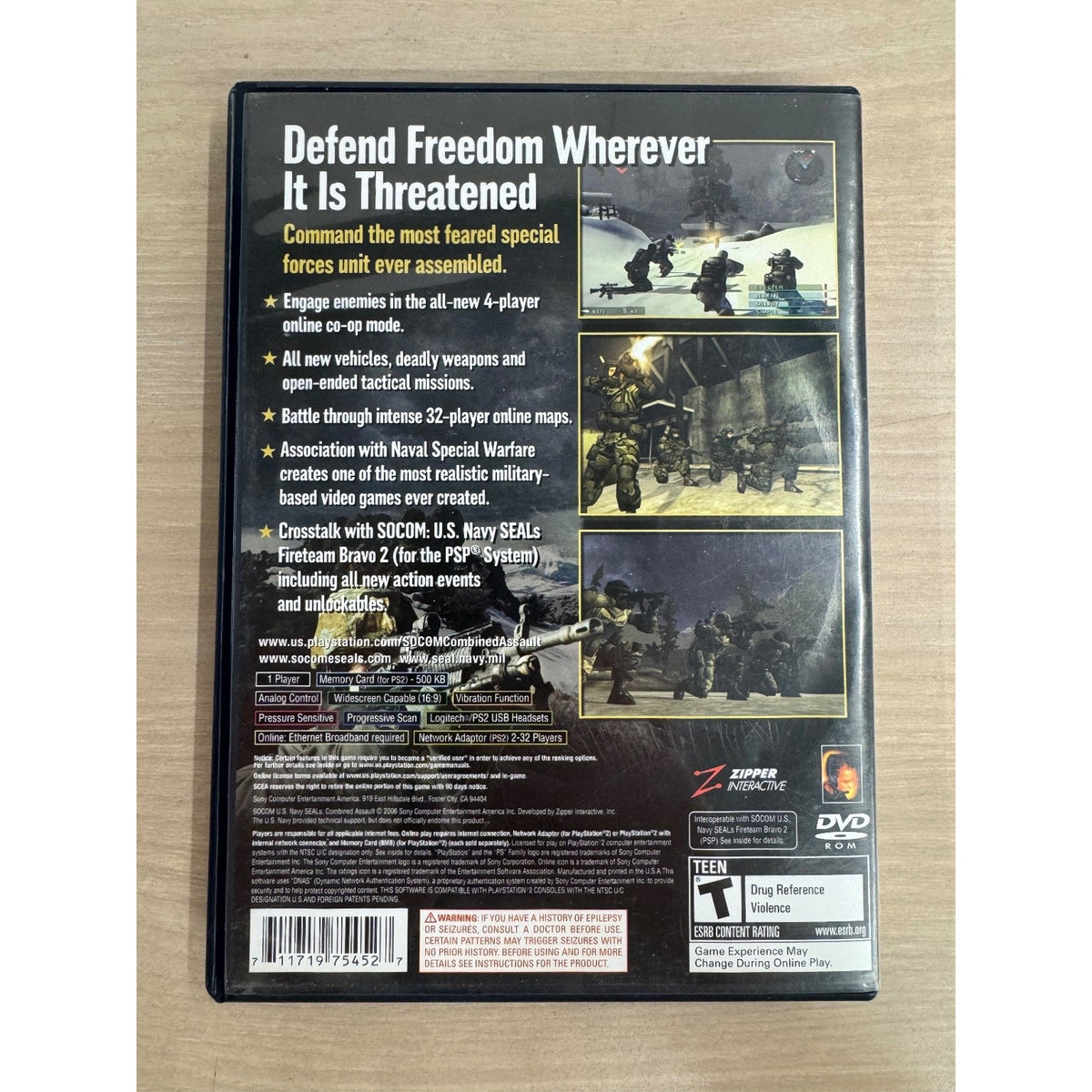 SOCOM U.S. Navy SEALs Combined Assault Greatest Hits PlayStation 2 Video Game