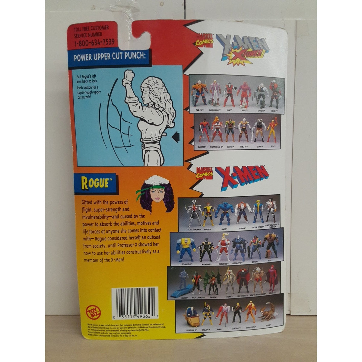 Toy Biz Marvel X-Men Rogue Action Figure 1994