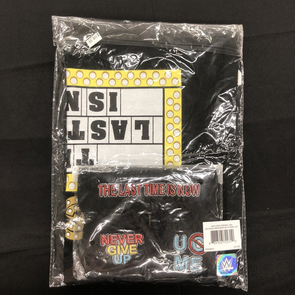 John Cena Last Time Is Now Farewell Tour 2025 Las Vegas Towel Sweatband Set WWE