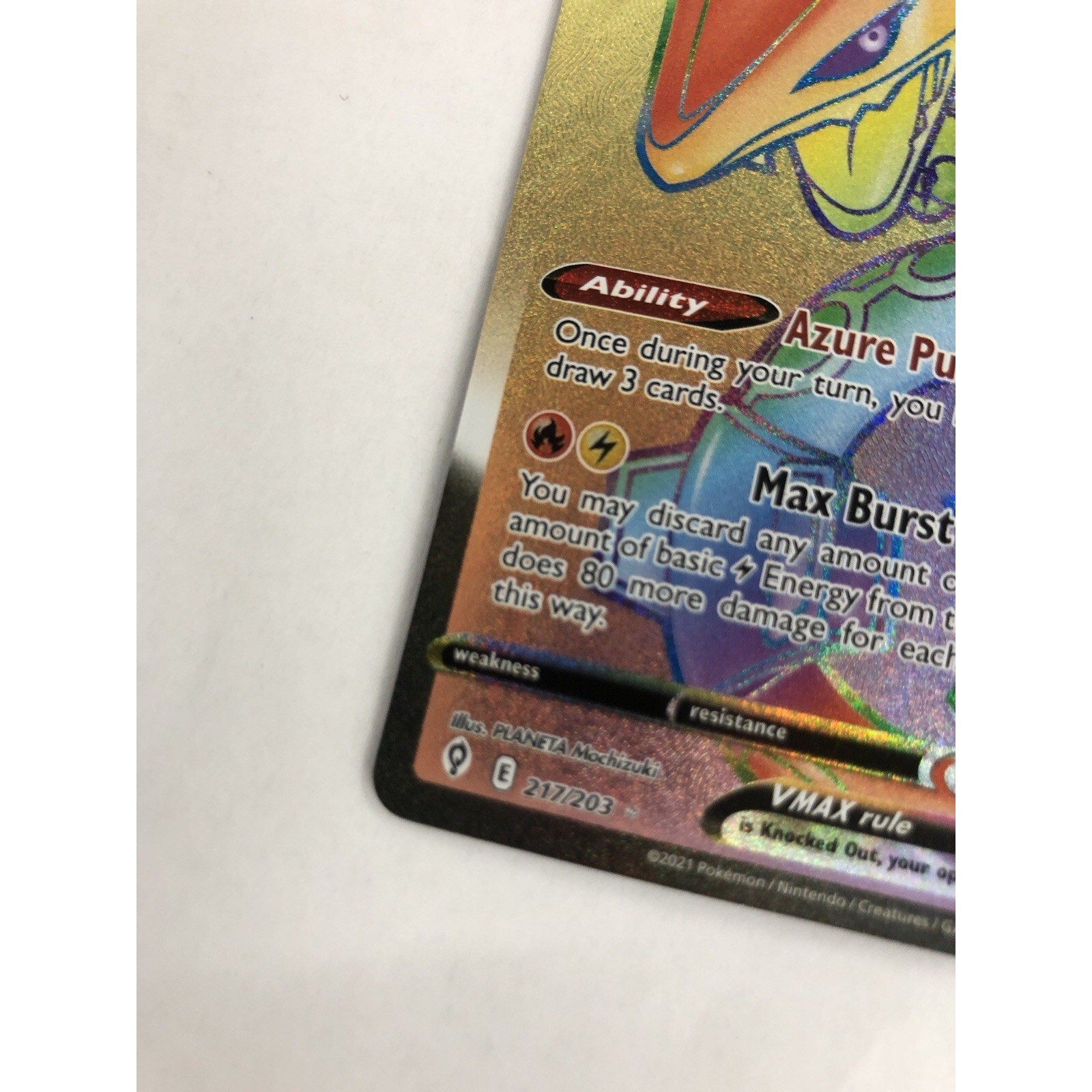 Rayquaza VMAX (Secret) 217/203 SWSH07: Evolving Skies Holo