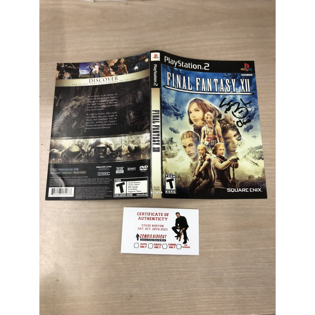 STEVE BURTON SIGNED AUTO “Cloud” Final Fantasy 12 XII PS2 Cover Insert Store CoA