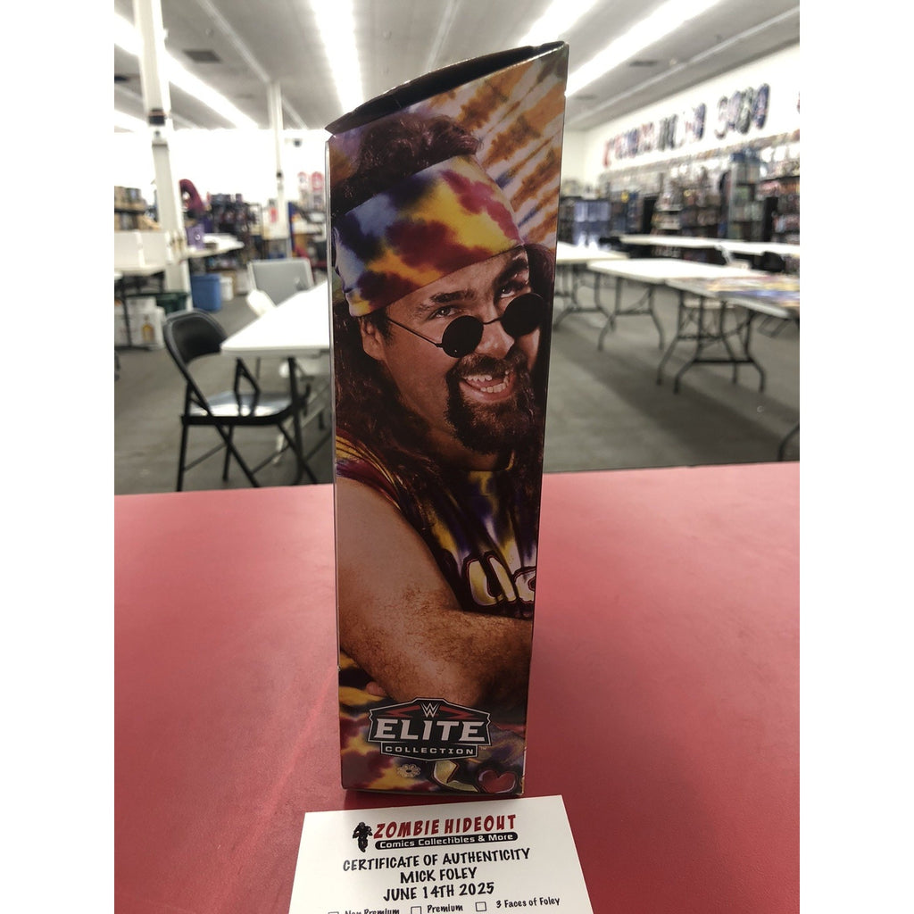 Dude Love (WWF) - WWE Elite SIGNED AUTO Mattel Mick Foley W/ Store CoA 3 Faces