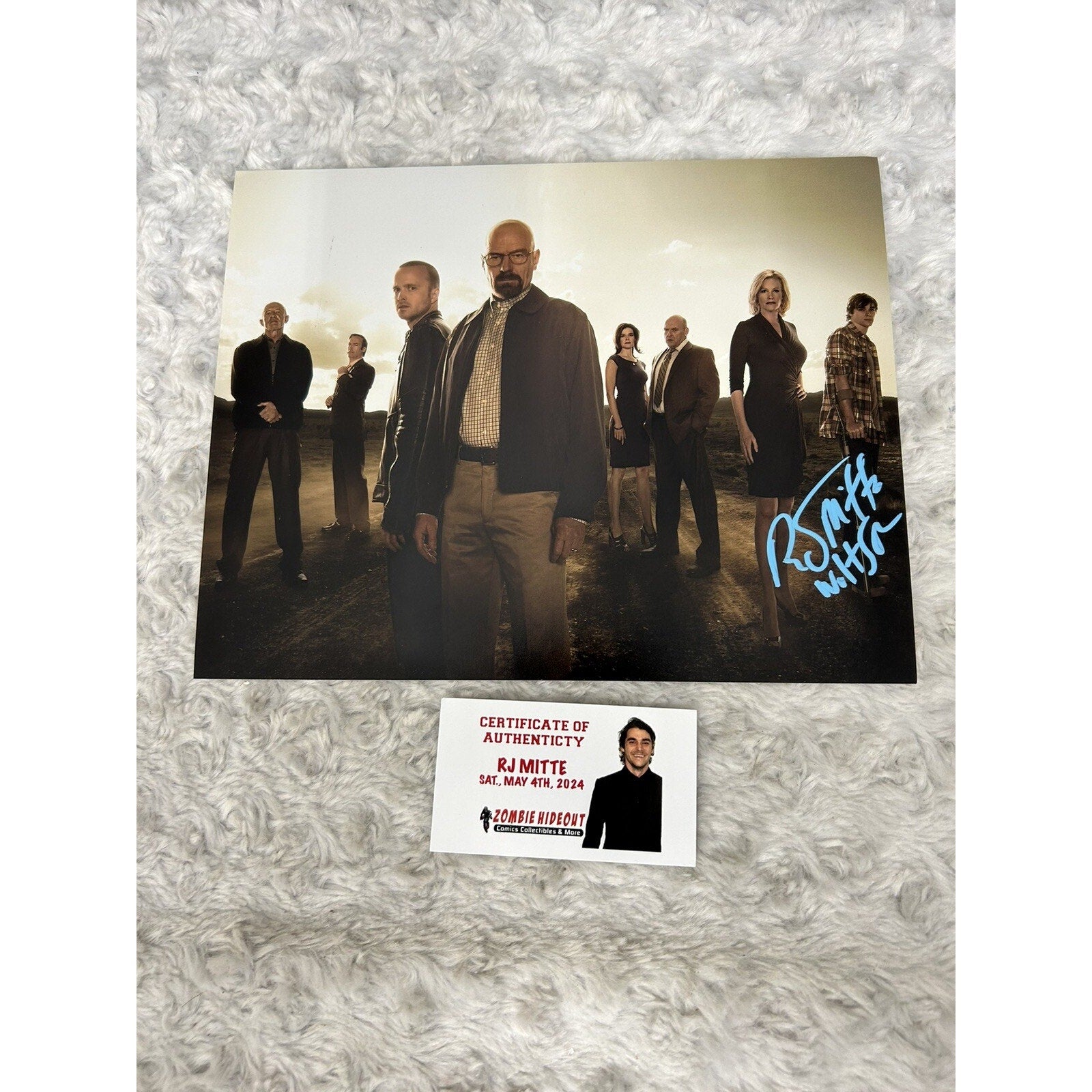 RJ Mitte Signed 8x10 Photo Autographed Breaking Bad Walter Jr + COA