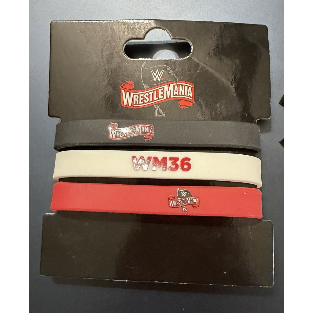 WWE WrestleMania 36 WM36 Tampa Bay Silicone Wristband Set I Was There 2020