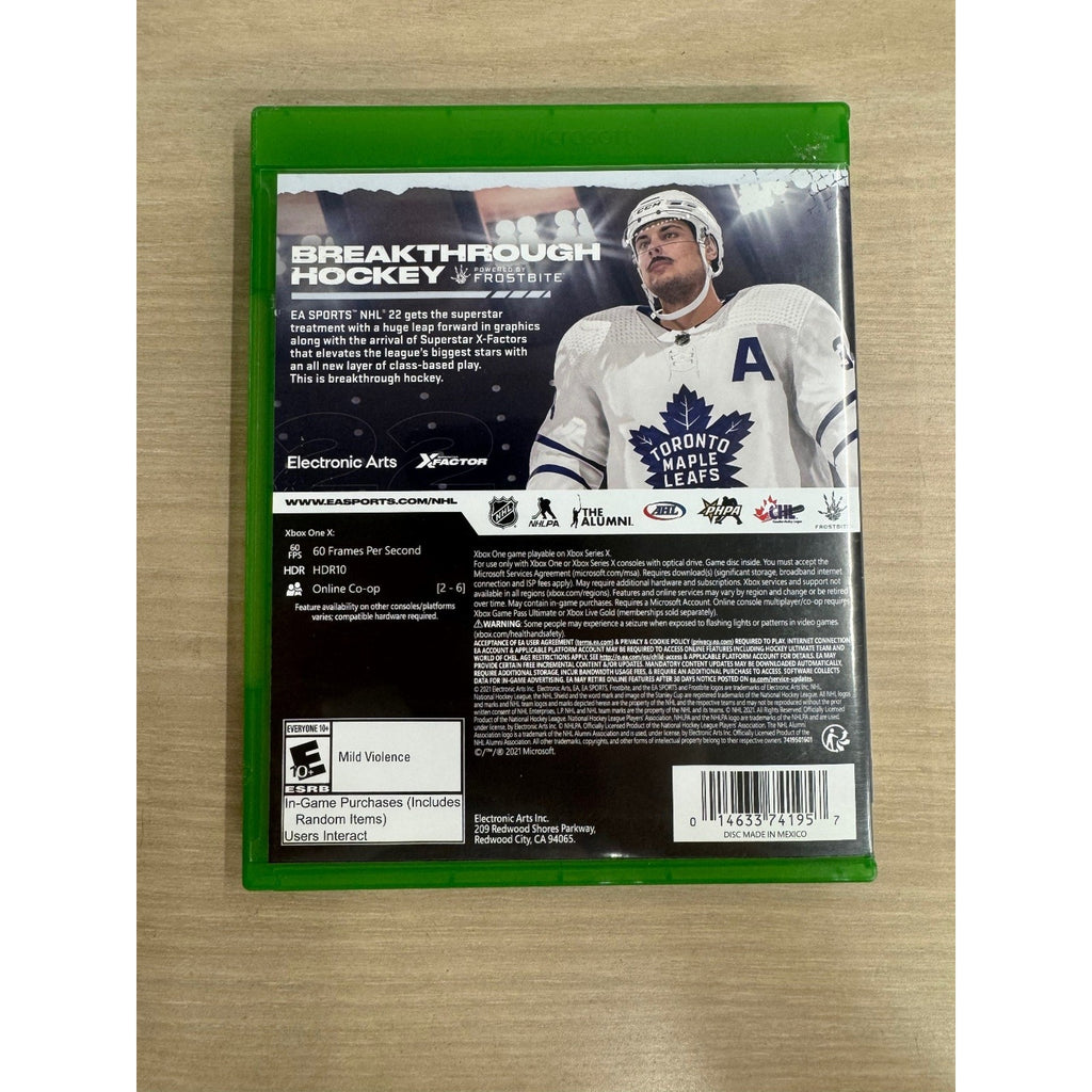 NHL 22 Xbox One Xbox Series X Video Game Hockey Sports Multiplayer EA Sports