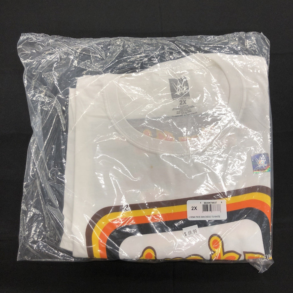 WWE John Cena Farewell Tour 2025 San Diego White T-Shirt 2XL