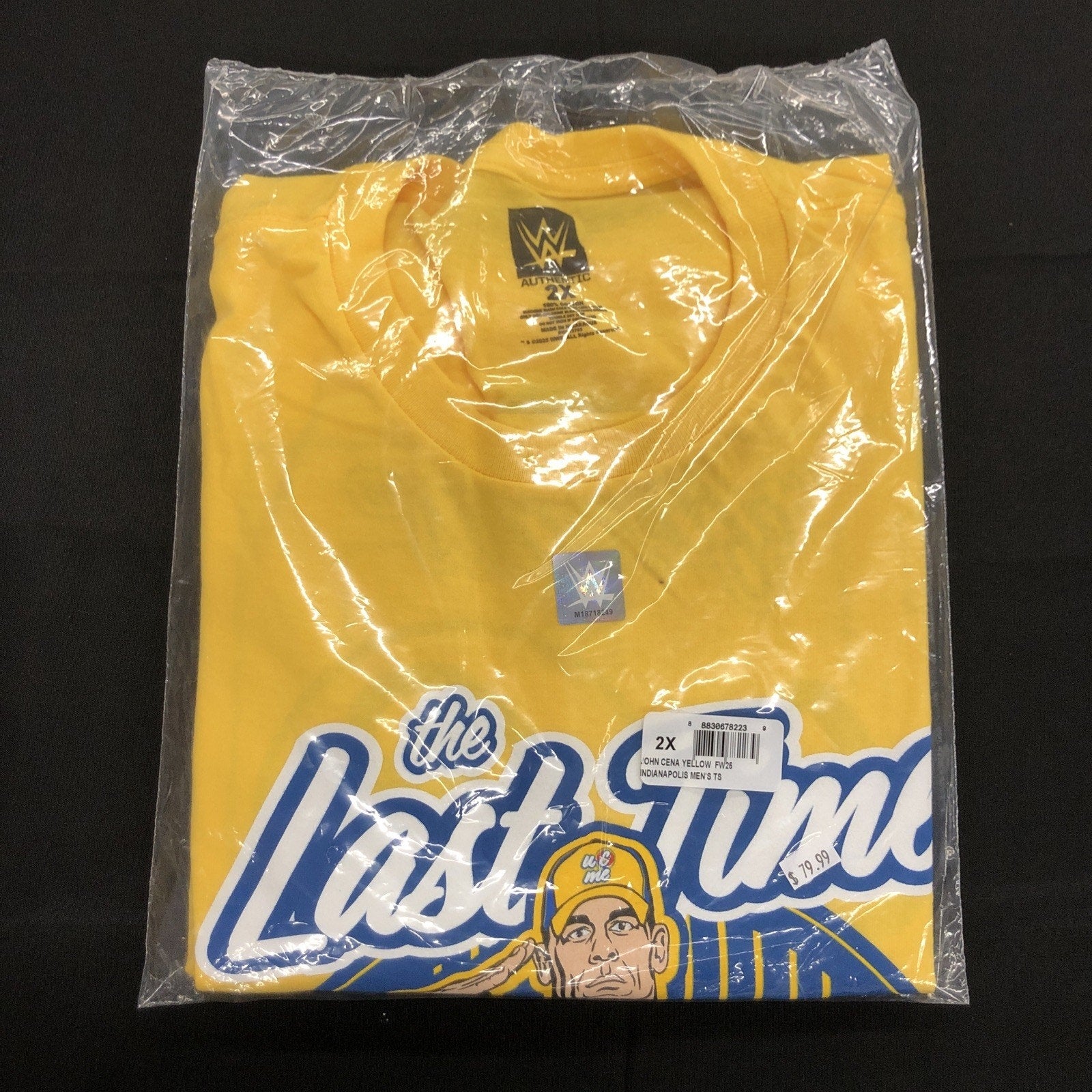 WWE John Cena Farewell Tour 2025 Indianapolis Yellow T-Shirt 2XL