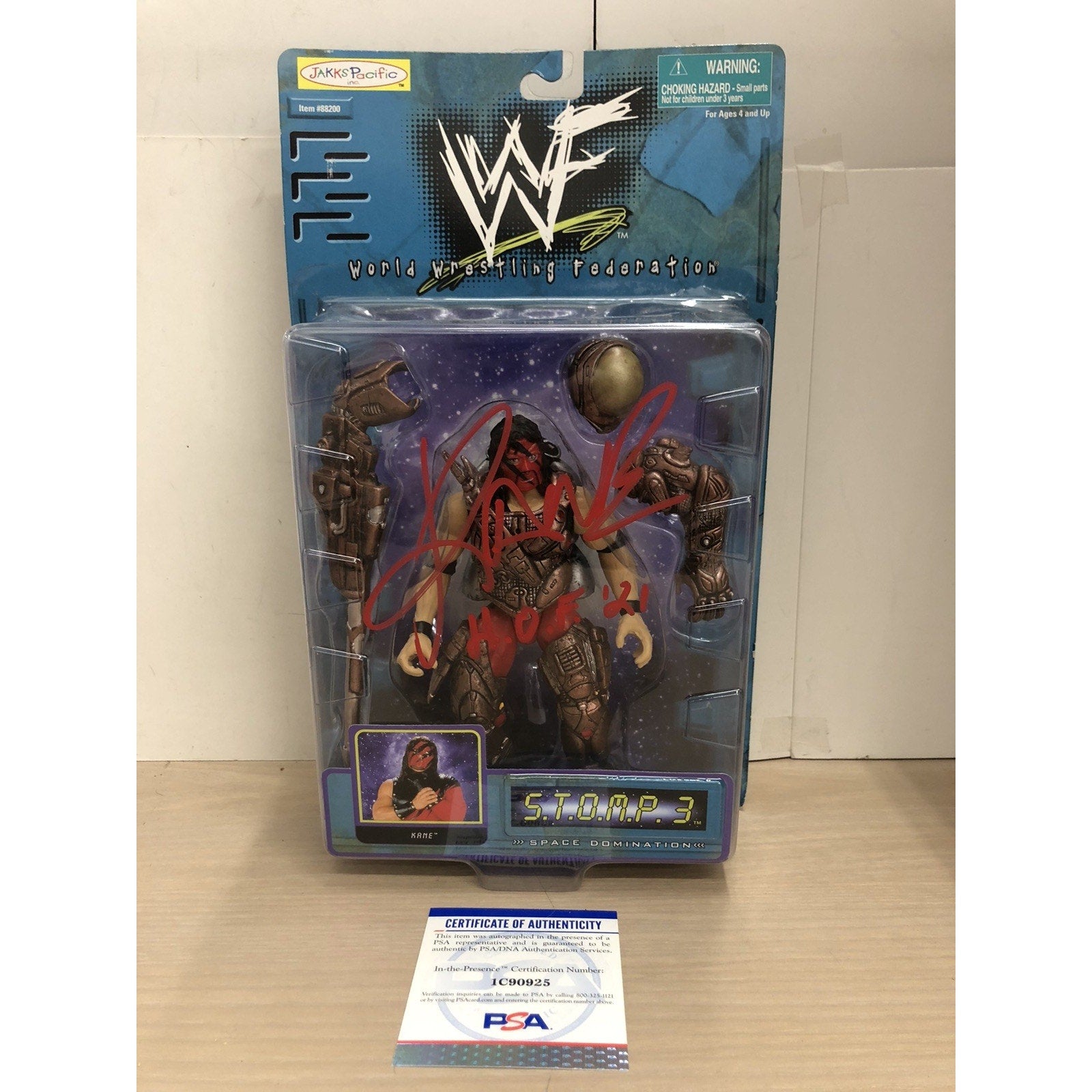 KANE Signed Autograph Jakks Pacific WWF Stomp 3 Space Domination 1998 PSA COA