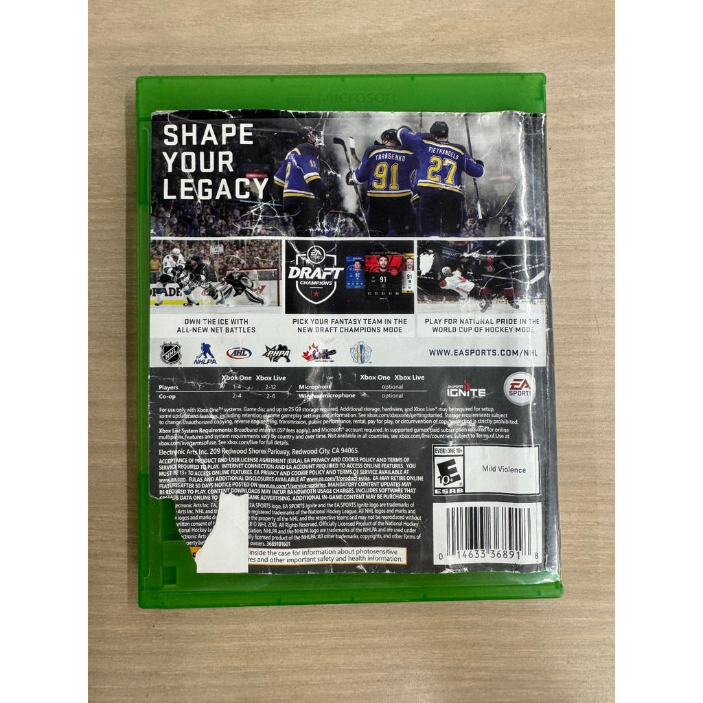 NHL 17 Xbox One Video Game EA Sports Hockey Multiplayer