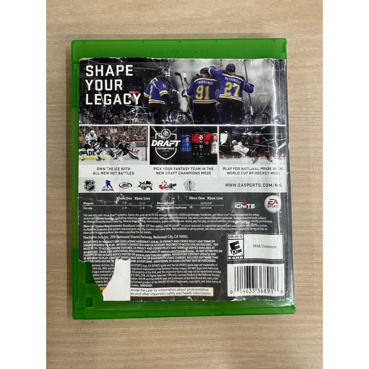 NHL 17 Xbox One Video Game EA Sports Hockey Multiplayer