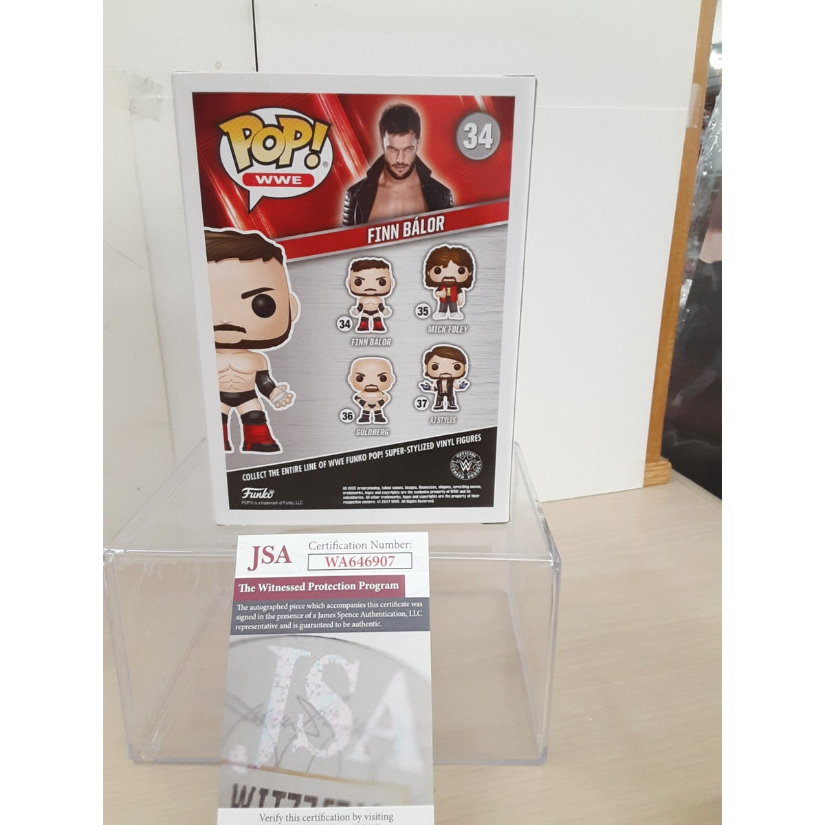 Autographed Finn Balor Funko Pop #34 - WWE Wrestling Signed Jsa