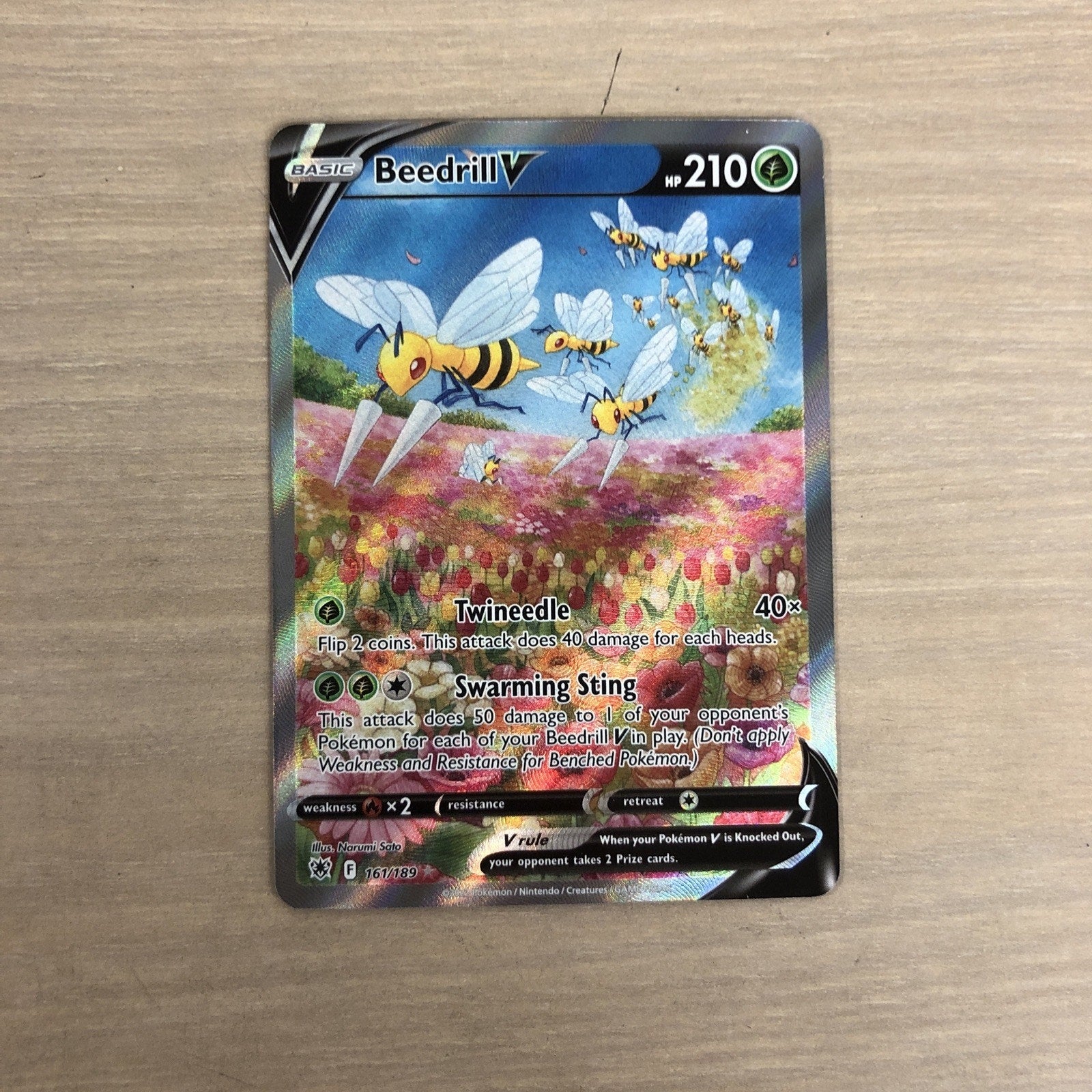 Beedrill V (Alternate Full Art) 161/189 Swsh10: Astral Radiance Holo
