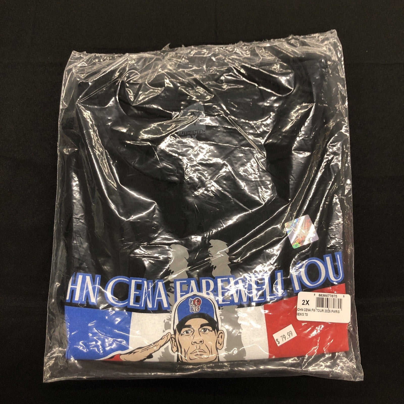 WWE John Cena Paris France Farewell Tour 2025 T-Shirt 2XL