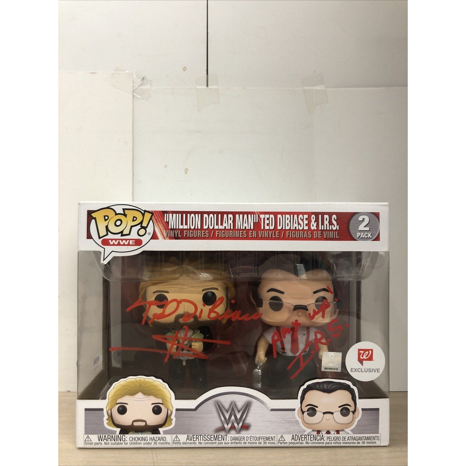 Funko : WWE - "Million Dollar Man" Ted DiBiase & I.R.S. 2 Pack Signed PSA COA