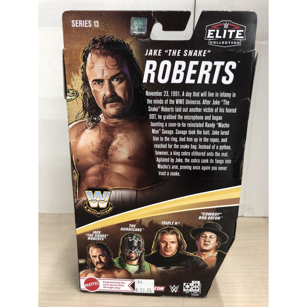 JAKE "THE SNAKE" ROBERTS Signed CHASE WWE Elite Legends Series 13 Auto PSA COA