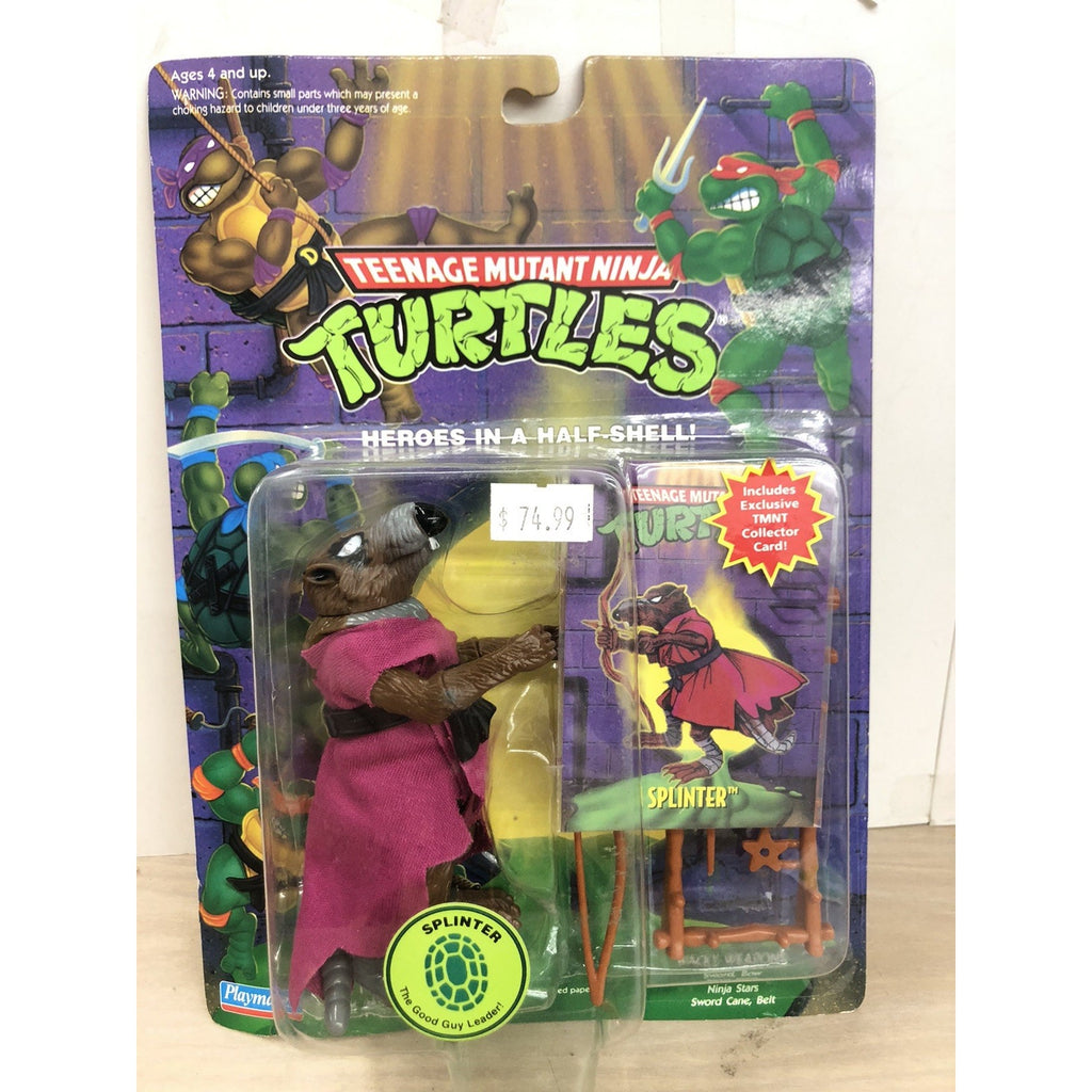 1992 Vintage Teenage Mutant Ninja Turtles Splinter Playmates TMNT Trading Card