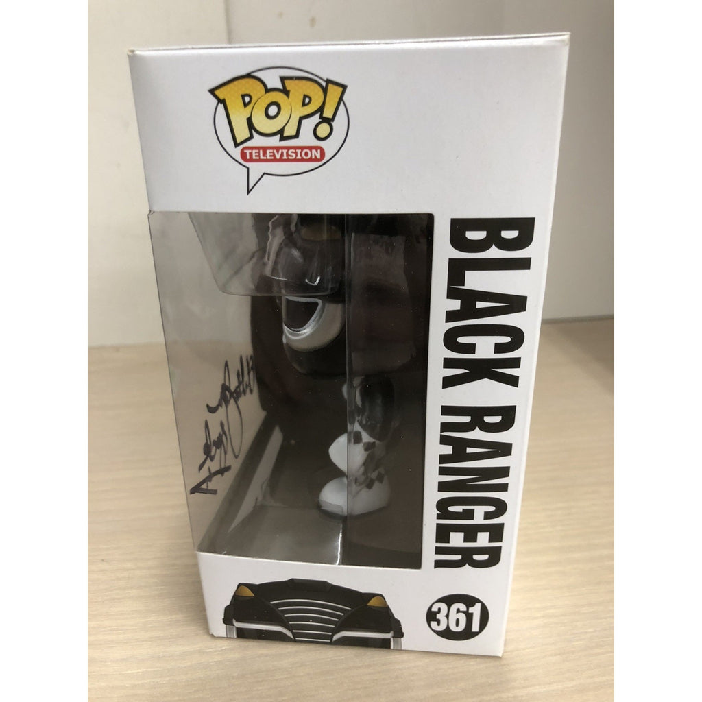 Black Power Rangers dual signed Funko by Walter Jones Inscribed Zack NO COA Auto