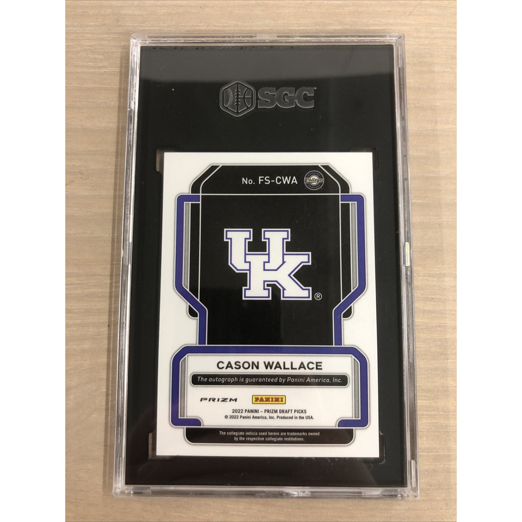 2022-23 Panini Prizm Draft Picks Cason Wallace Freshman Signatures Green Prizm