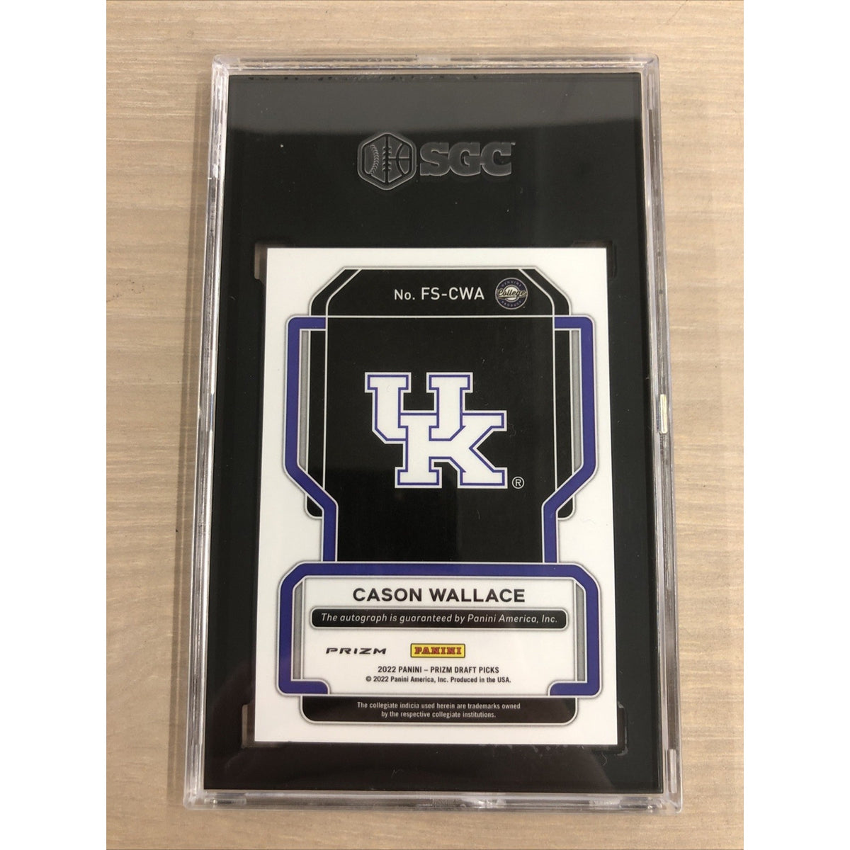 2022-23 Panini Prizm Draft Picks Cason Wallace Freshman Signatures Green Prizm