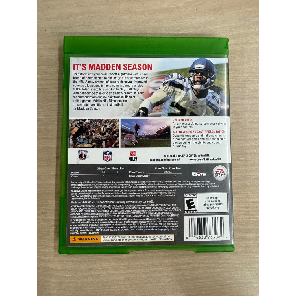 Madden 15 Standard Edition Xbox One Video Game Football NFL Multiplayer Ultimate