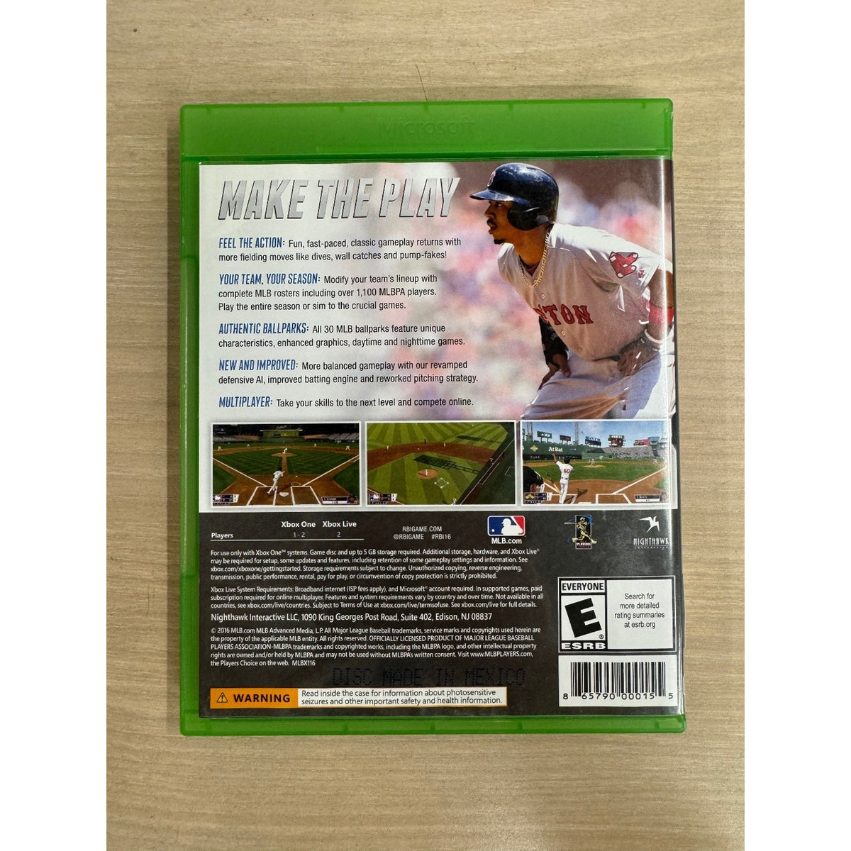 RBI Baseball 2016 Xbox One Video Game MLB Authentic Ballparks