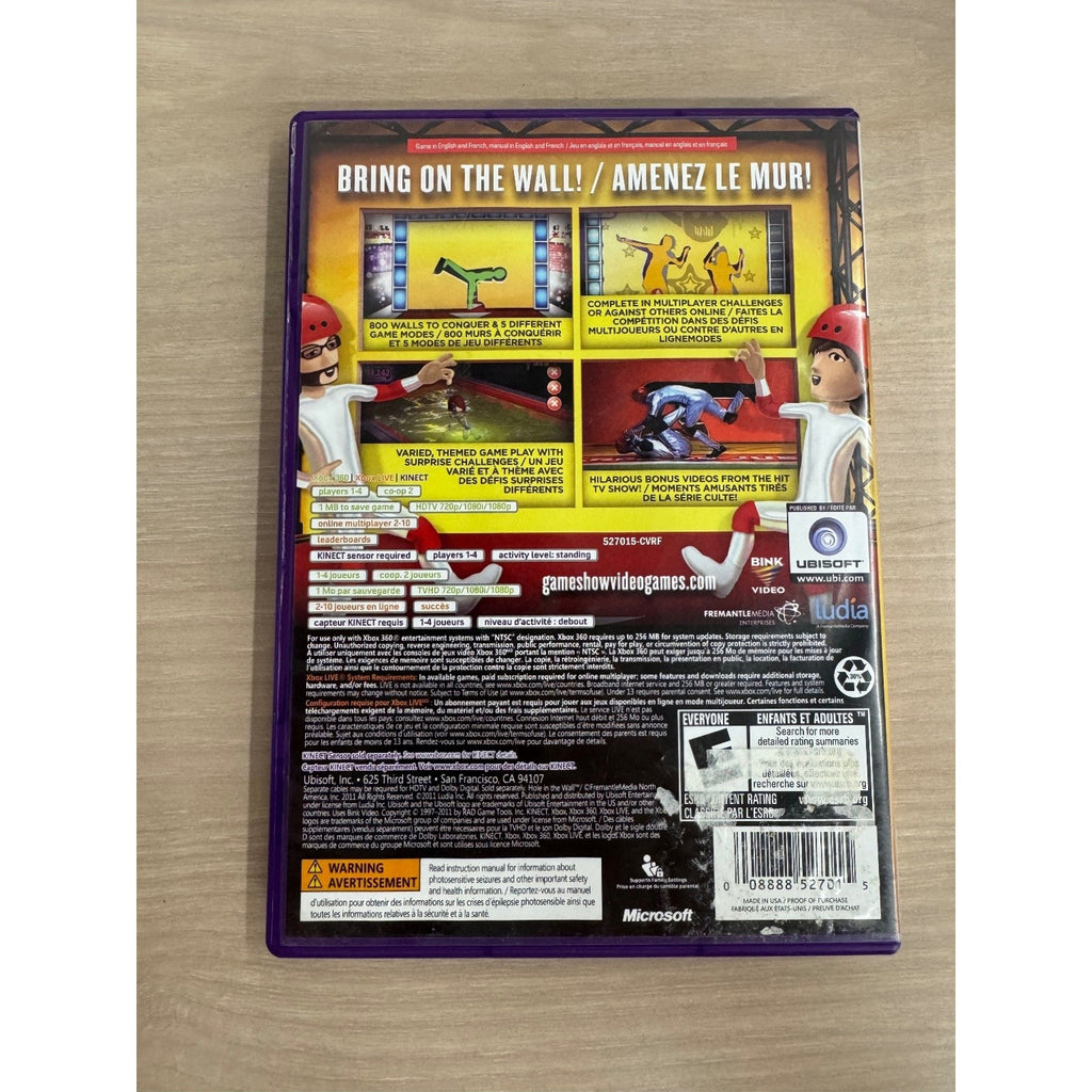 Hole In The Wall Deluxe Edition Xbox 360 Kinect Video Game Multiplayer