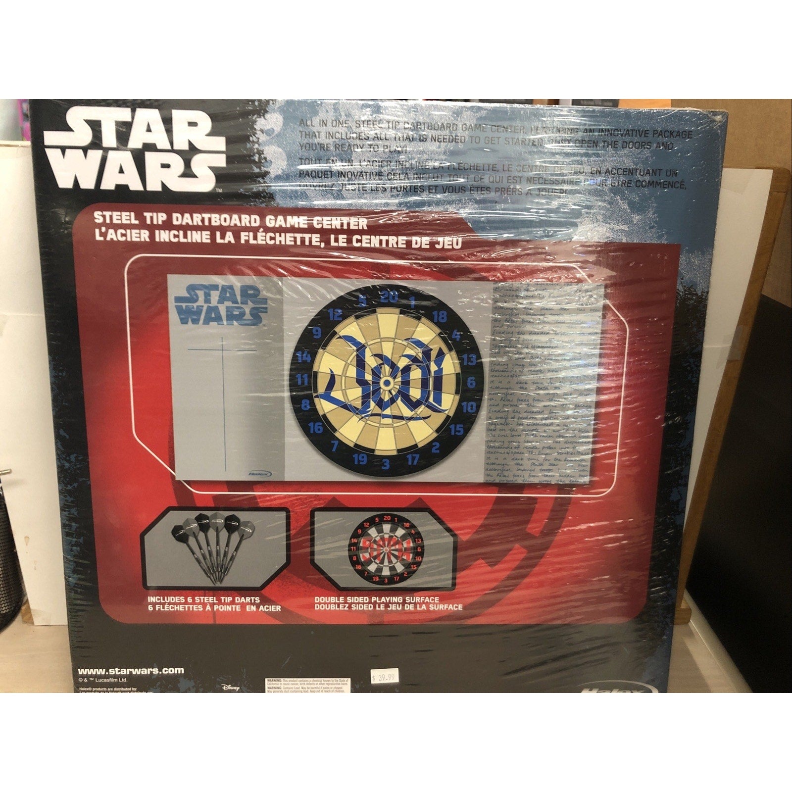 New Star Wars Return of the Jedi Double Sided Steel Tip Dartboard Game Sealed