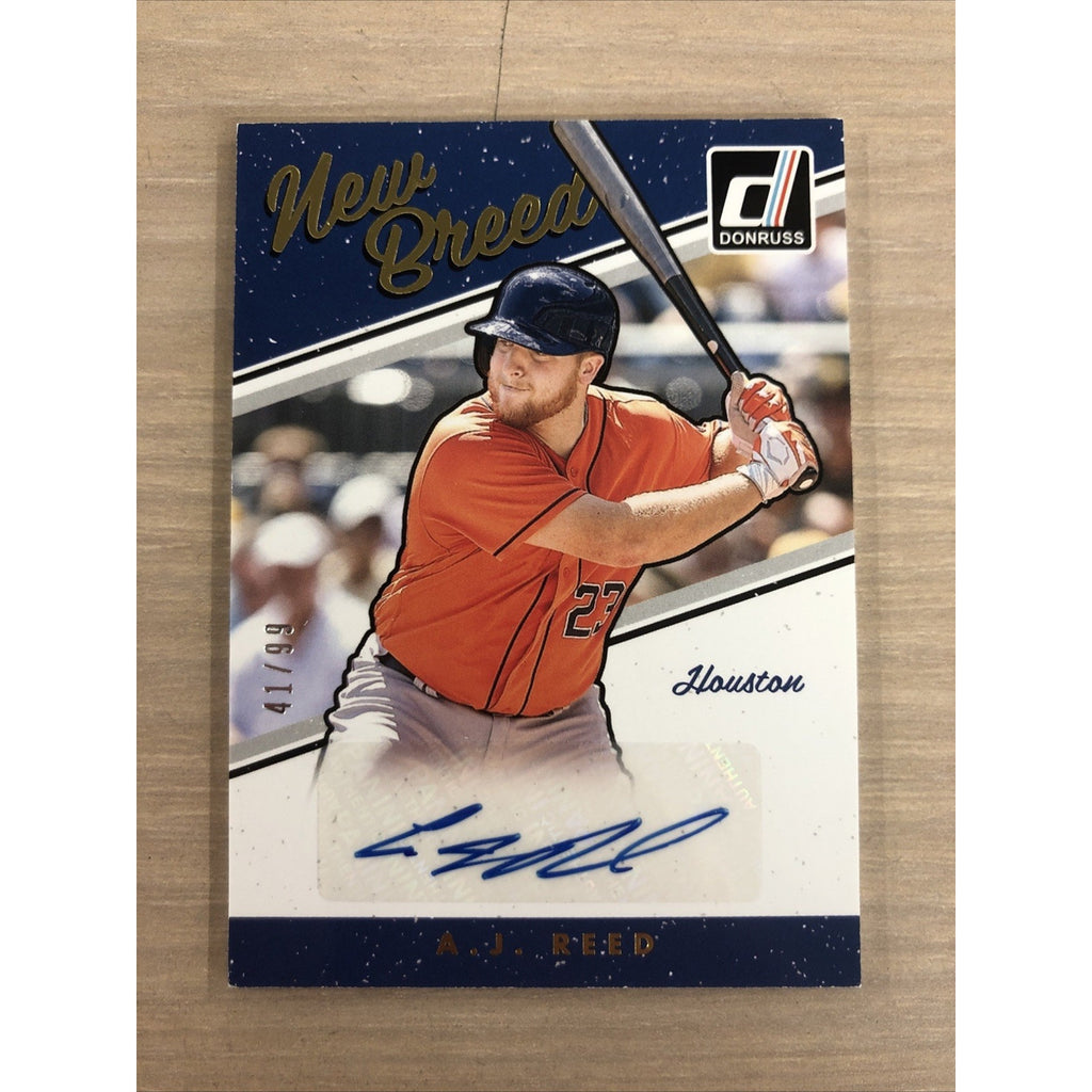 2017 Panini Donruss Baseball A.J. Reed New Breed Auto /99