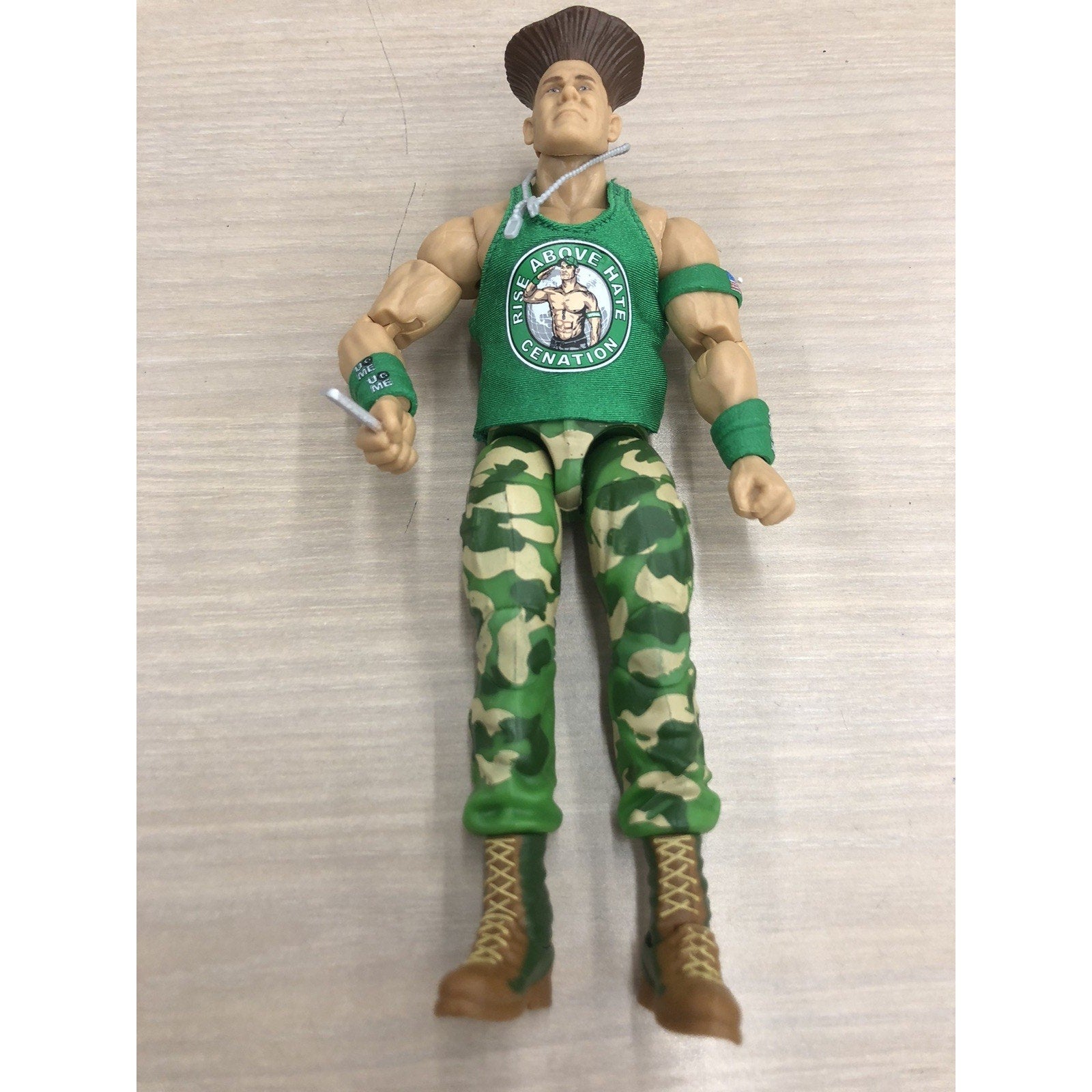 WWE x Street Fighter Elite Collection John Cena (as Guile) Figure Loose Complete