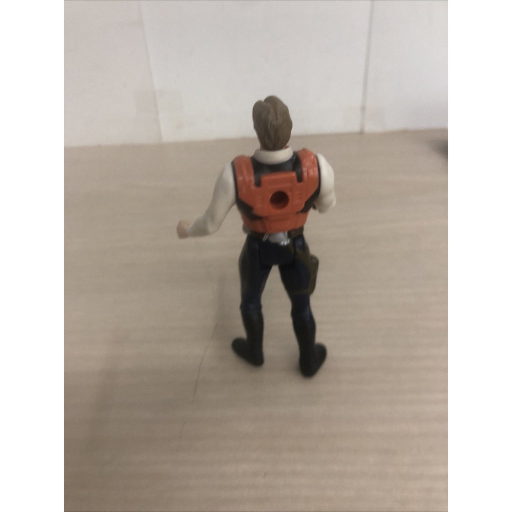 Star Clone Wars 3.75 POTF2 Deluxe HAN SOLO w/ SMUGGLER FLIGHT PACK figure LOOSE
