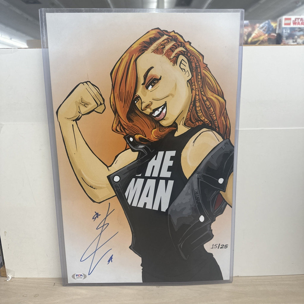 Becky Lynch Custom Autograph 11x17 PSA COA