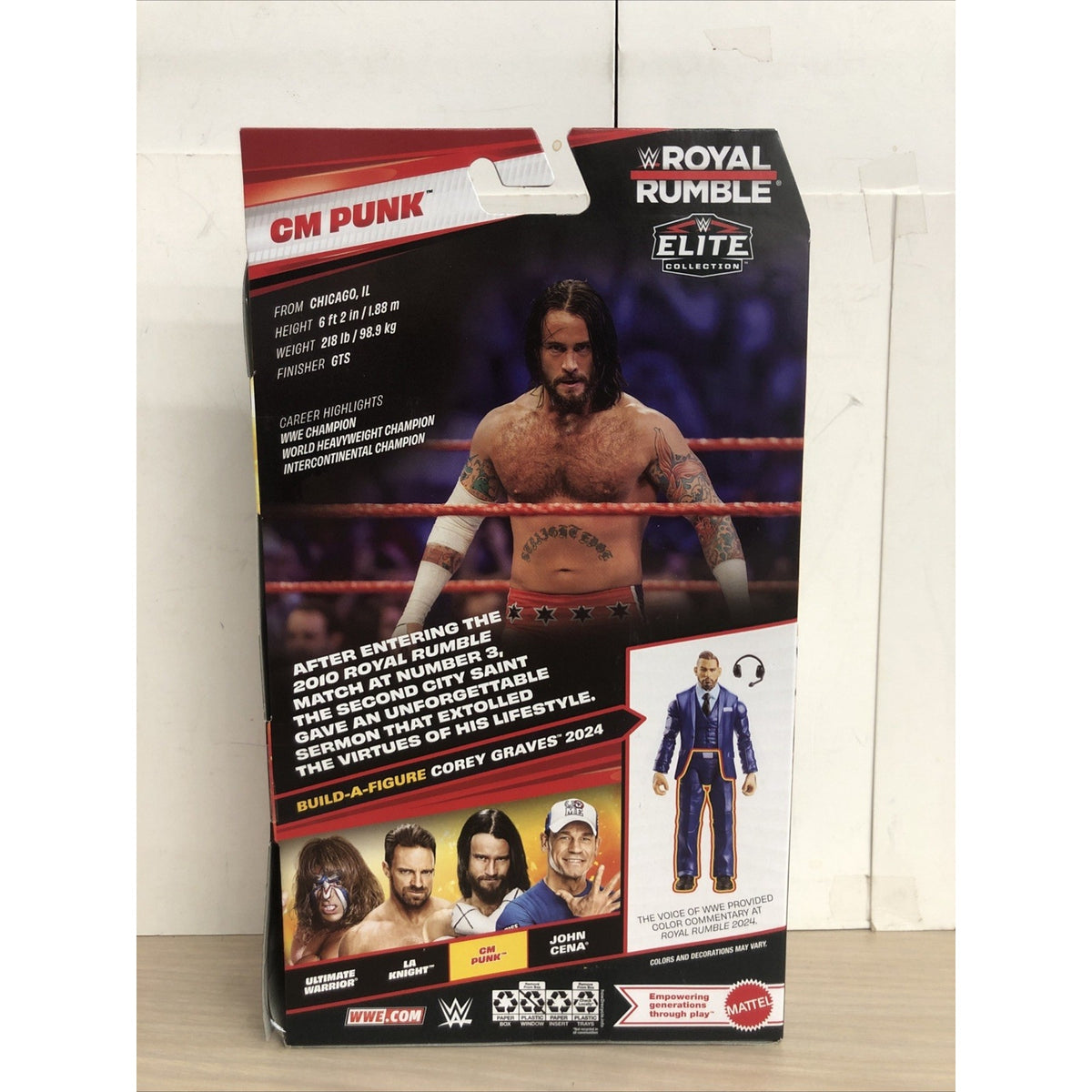WWE Elite Collection Royal Rumble CM Punk Wrestling Figure BAF Corey Graves