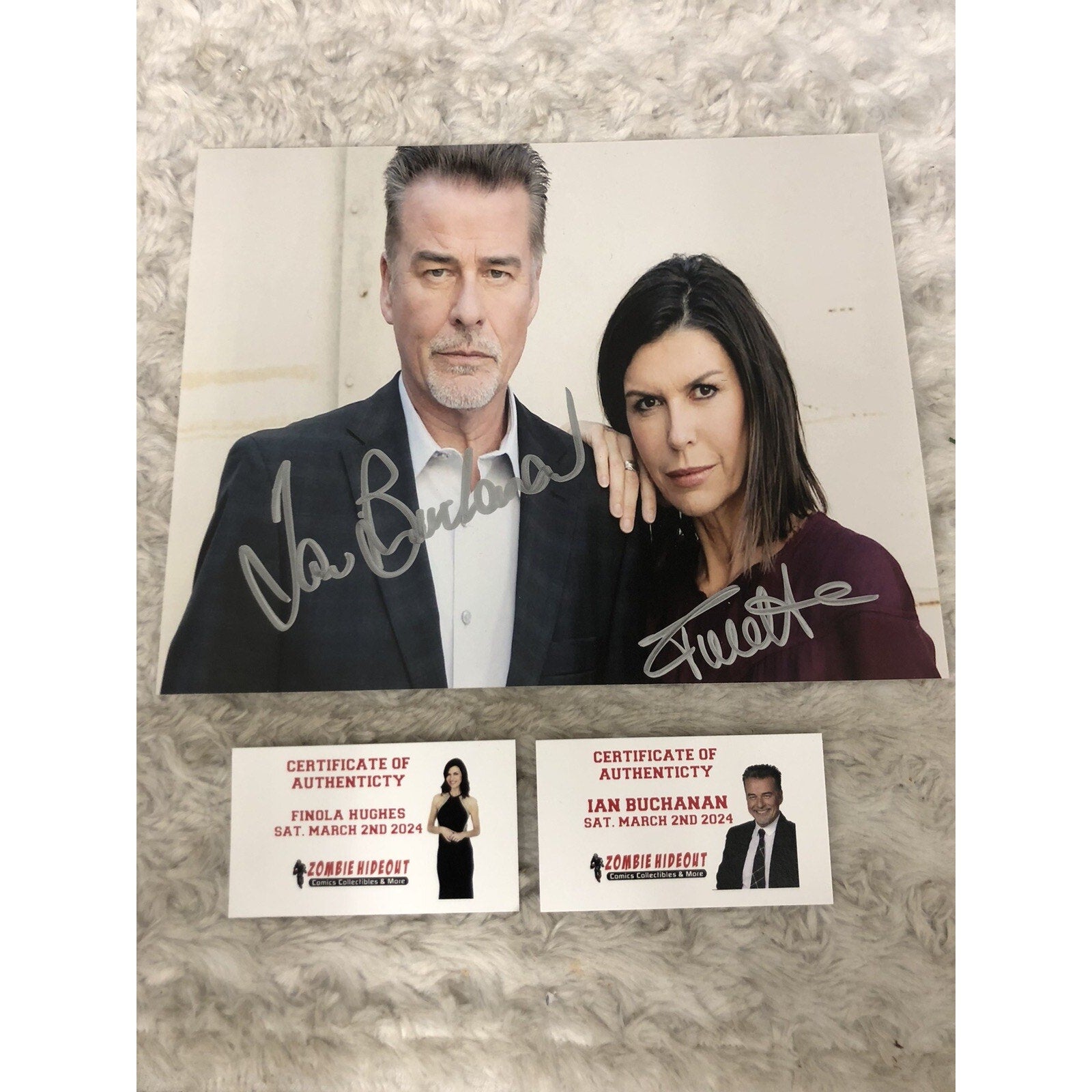 Ian Buchanan & FINOLA Hughes General Hospital Autograph 8X10 Signed w Store CoA