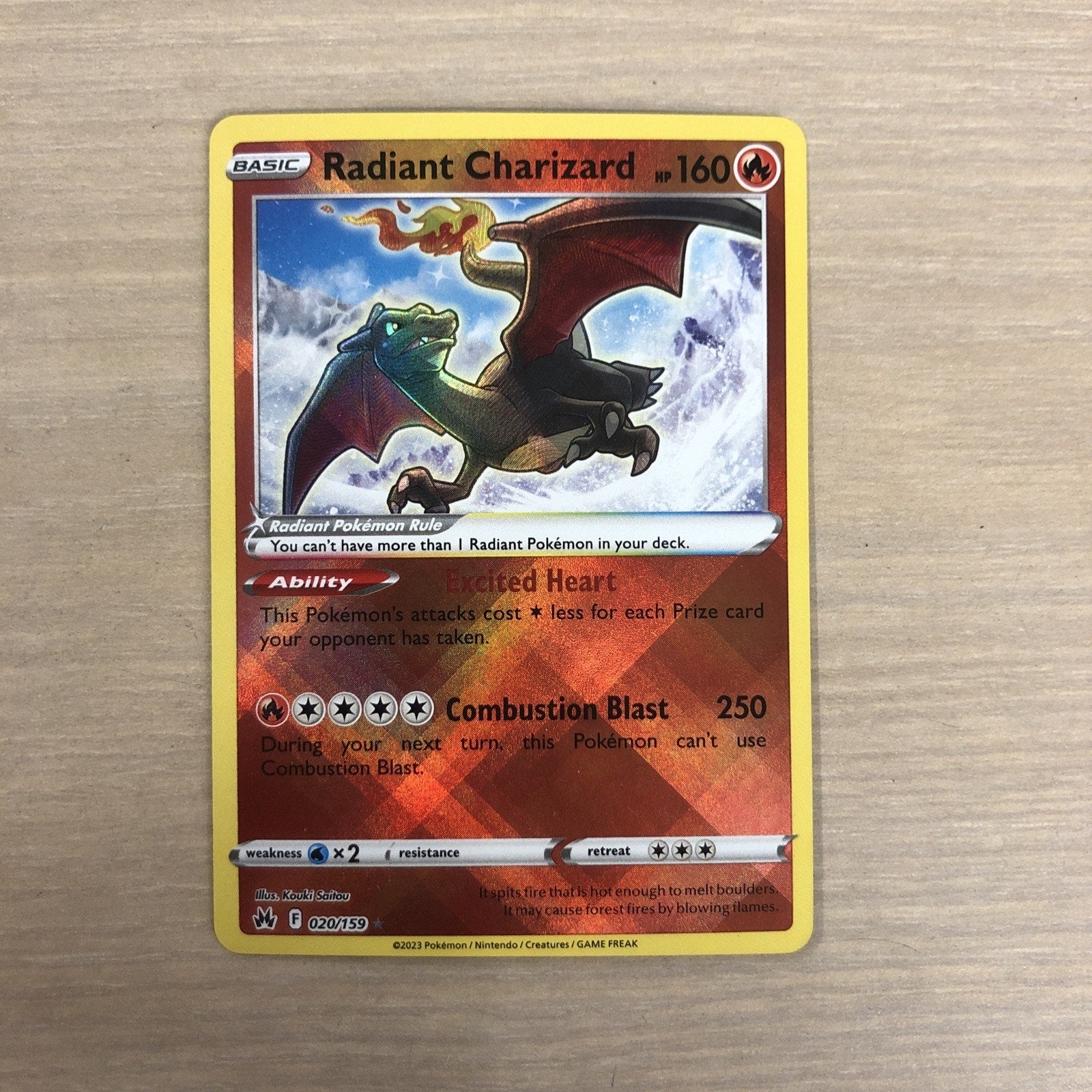 Radiant Charizard 020/159 Crown Zenith Holo
