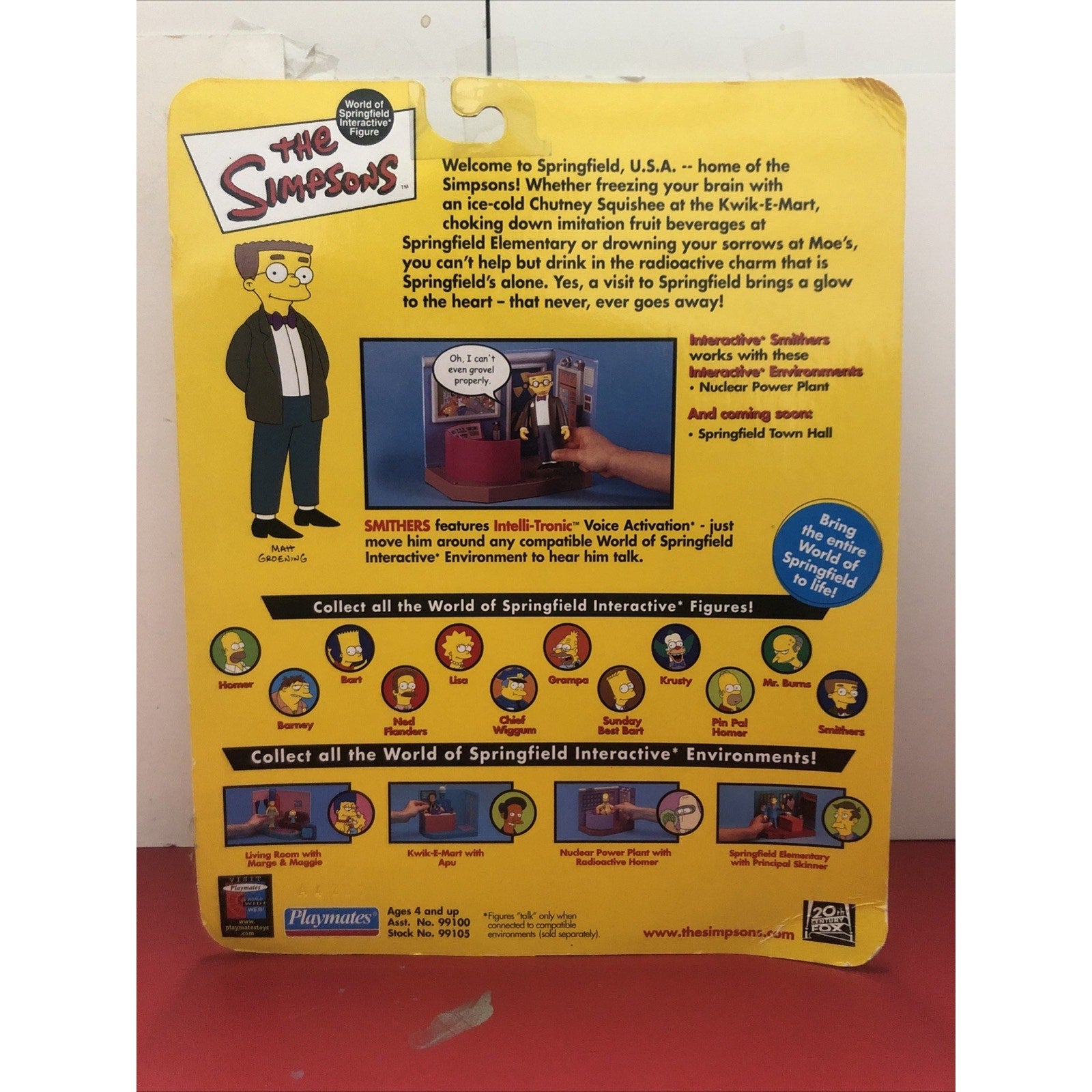 Simpsons Waylon Smithers Series 1 Action Figure Brand New