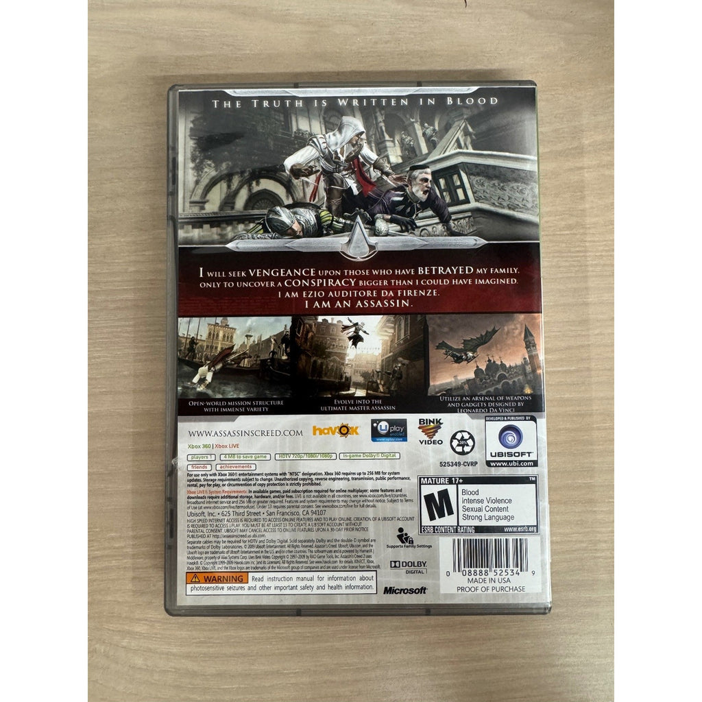 Assassin's Creed II Platinum Hits Xbox 360 Video Game Action Adventure