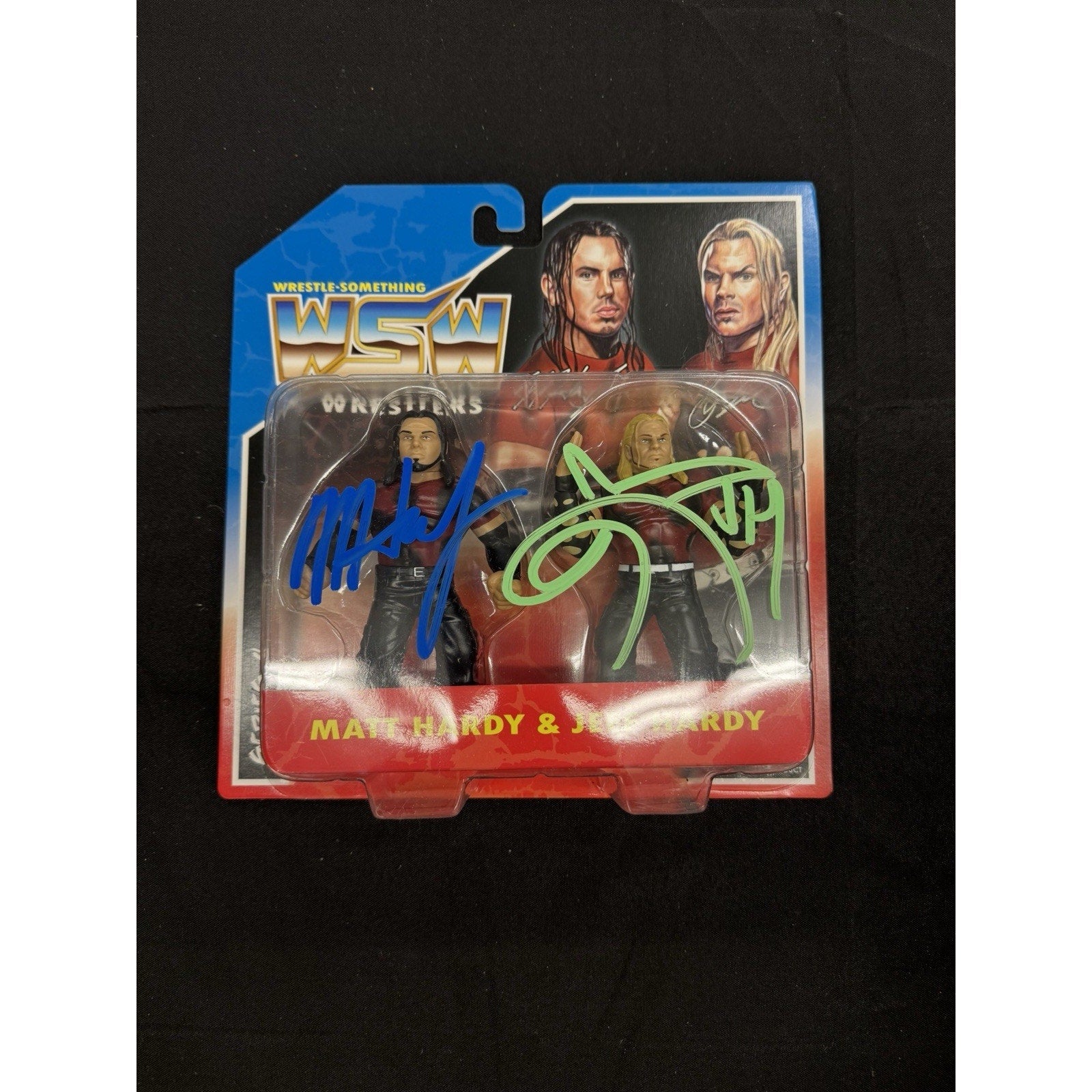 FC Toys Retro Wrestle-Something Wrestlers Hardy Boyz Figures Boys Red Signed PSA