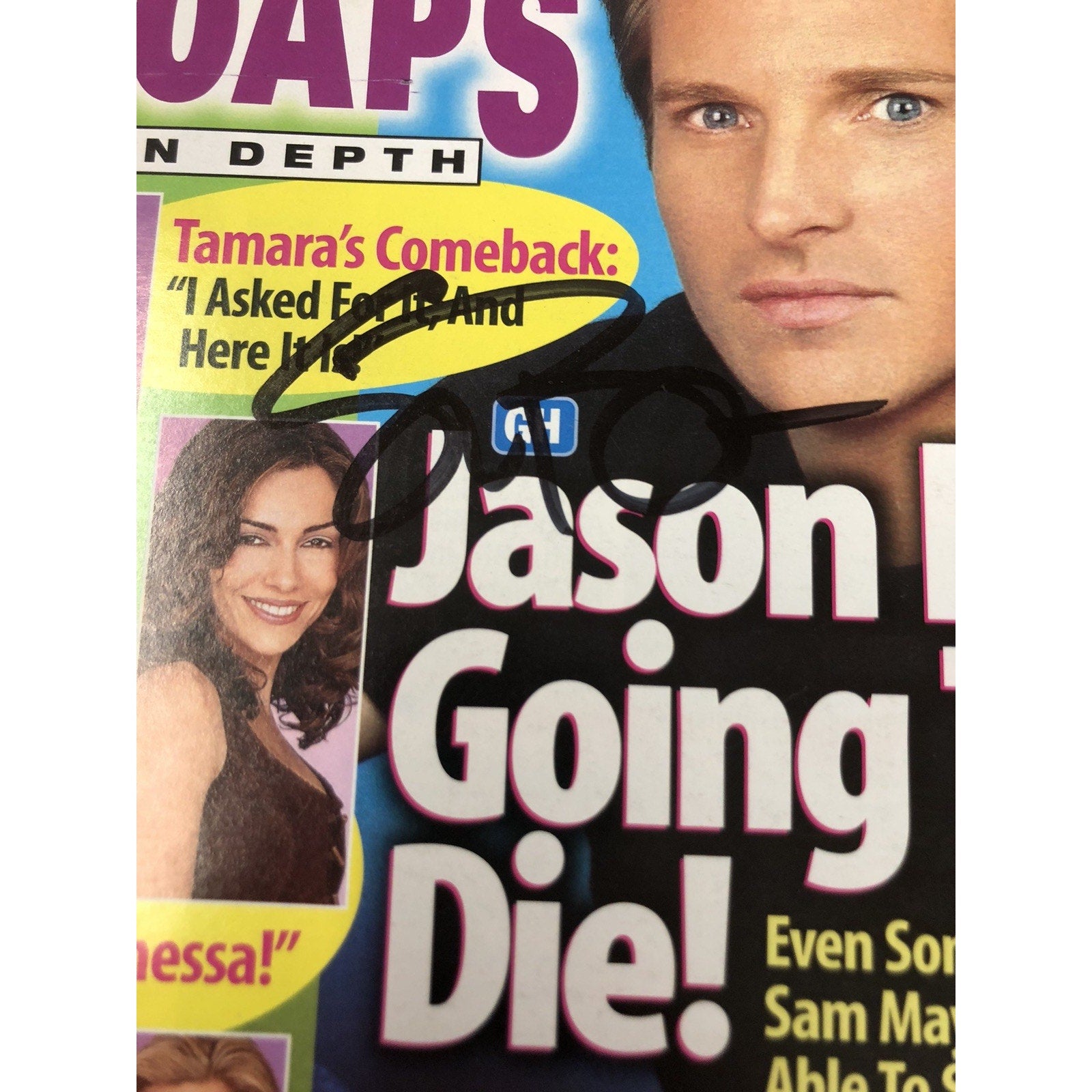 STEVE BURTON SIGNED ABC Soaps in Depth Sept 13, 2005 General Hospital AUTO CoA
