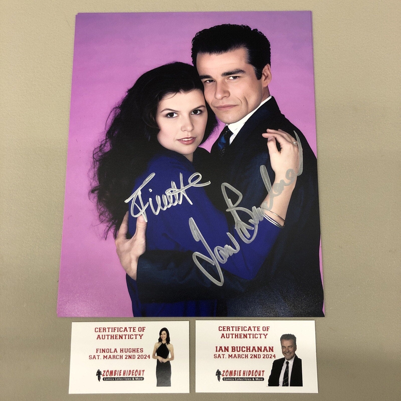 Ian Buchanan & FINOLA Hughes General Hospital Autograph 8X10 Signed w Store CoA